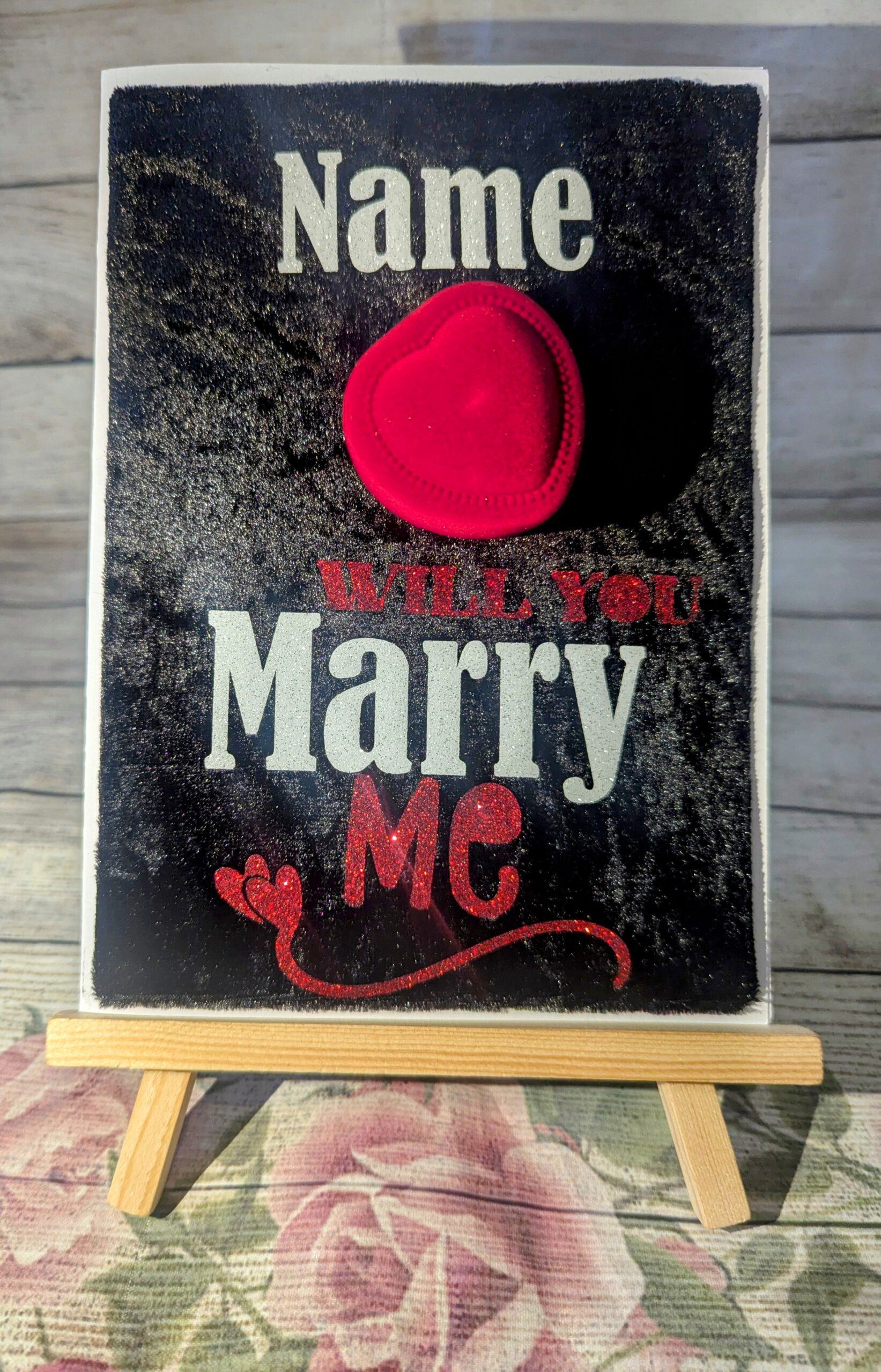 Will You Marry Me Personalised Valentine’s Day Card Proposal card with Ring Box