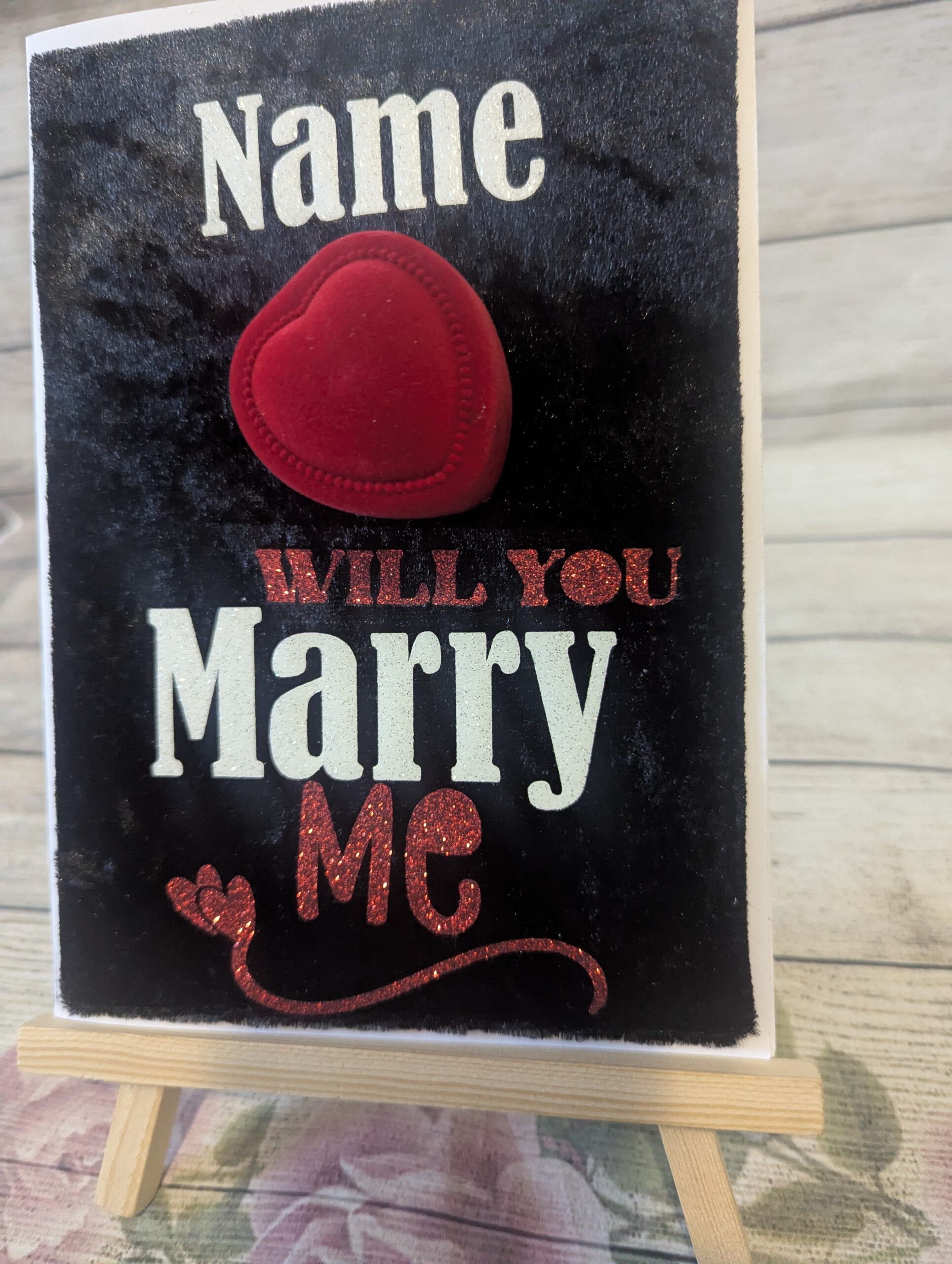 Will You Marry Me Personalised Valentine’s Day Card Proposal card with Ring Box