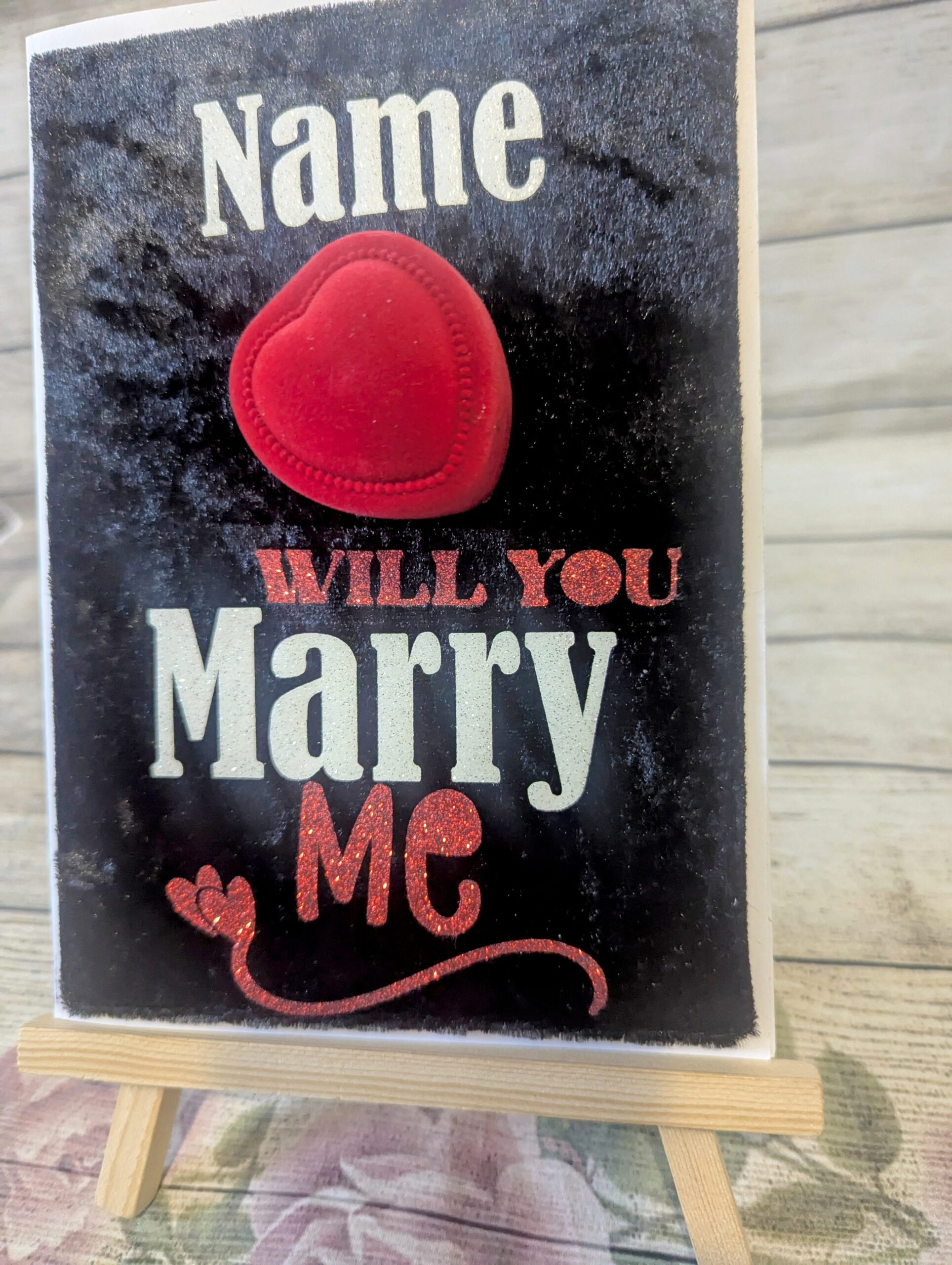 Will You Marry Me Personalised Valentine’s Day Card Proposal card with Ring Box