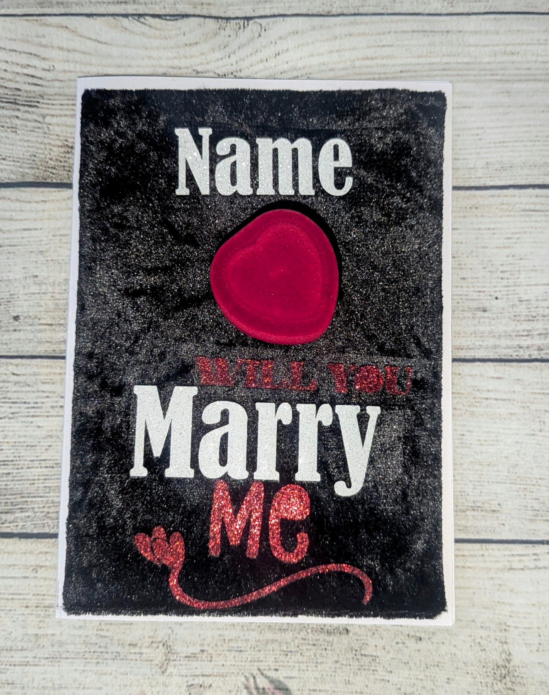Will You Marry Me Personalised Valentine’s Day Card Proposal card with Ring Box