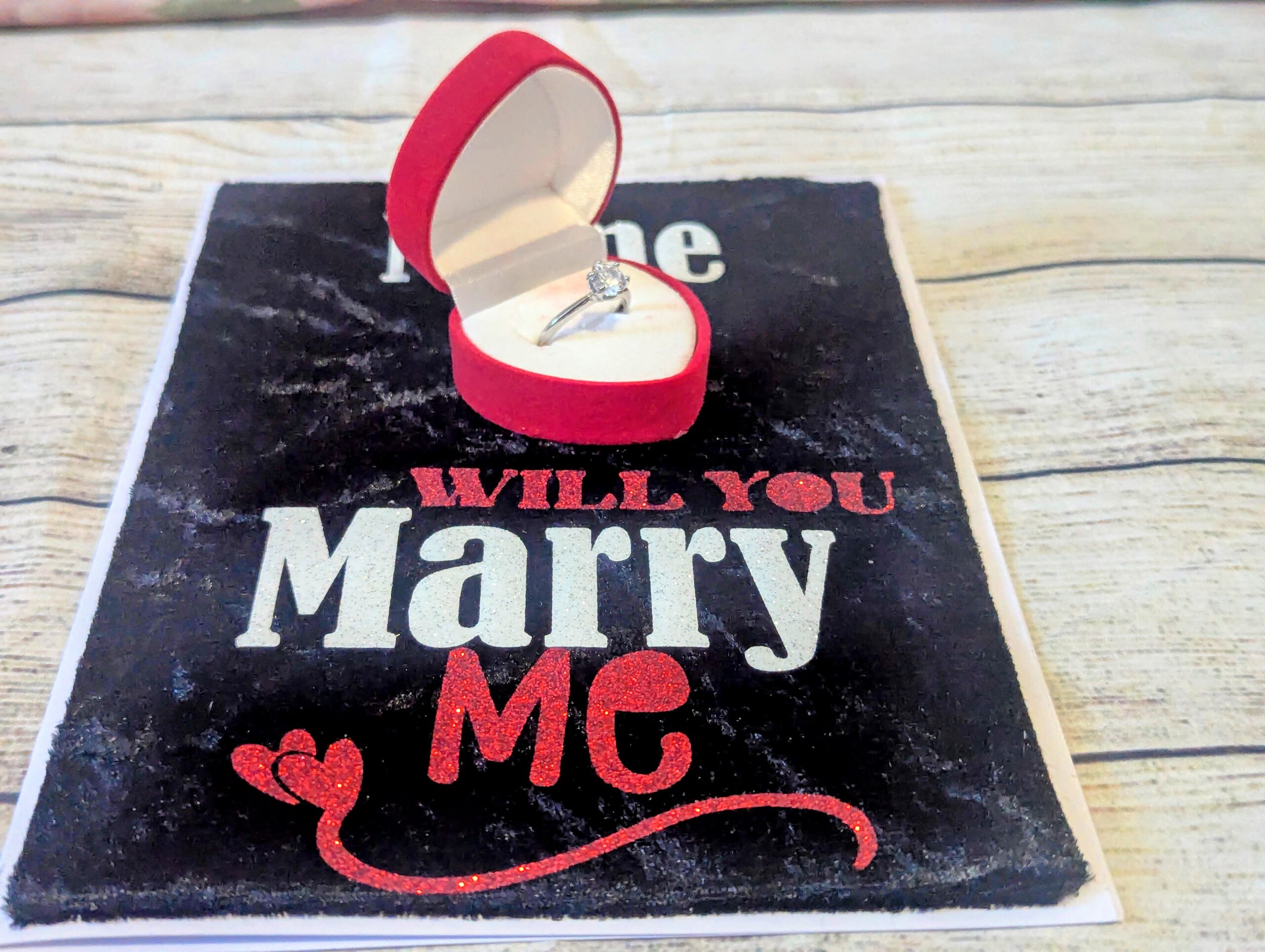 Will You Marry Me Personalised Valentine’s Day Card Proposal card with Ring Box