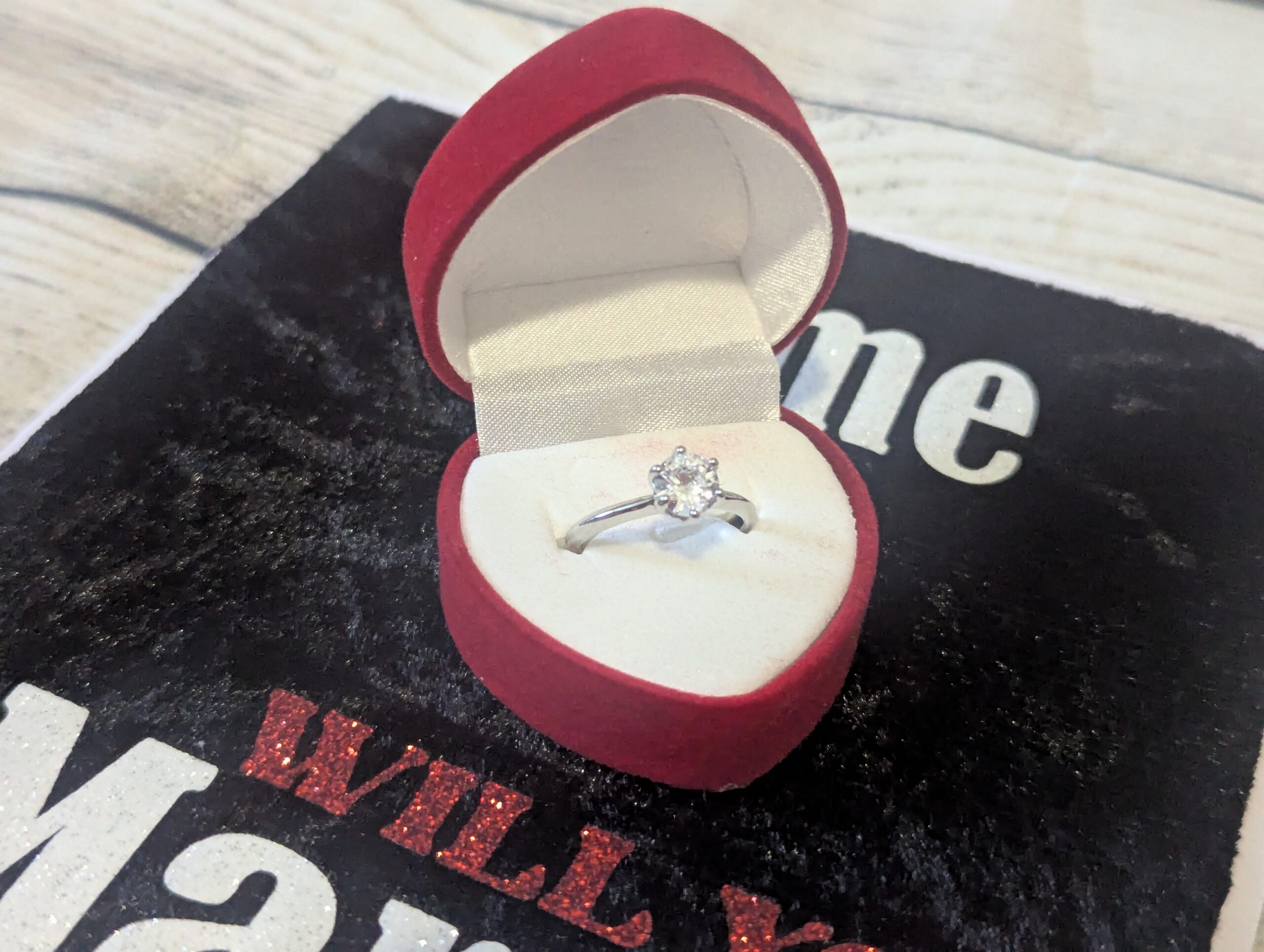 Will You Marry Me Personalised Valentine’s Day Card Proposal card with Ring Box