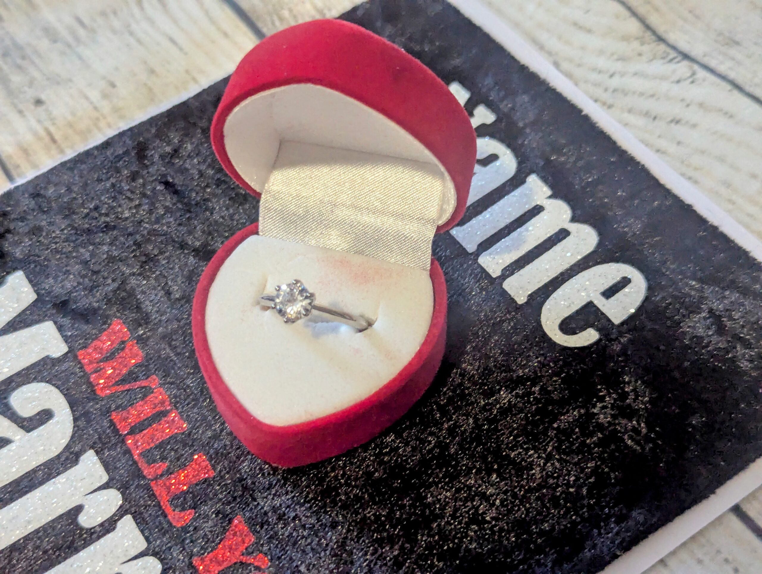 Will You Marry Me Personalised Valentine’s Day Card Proposal card with Ring Box