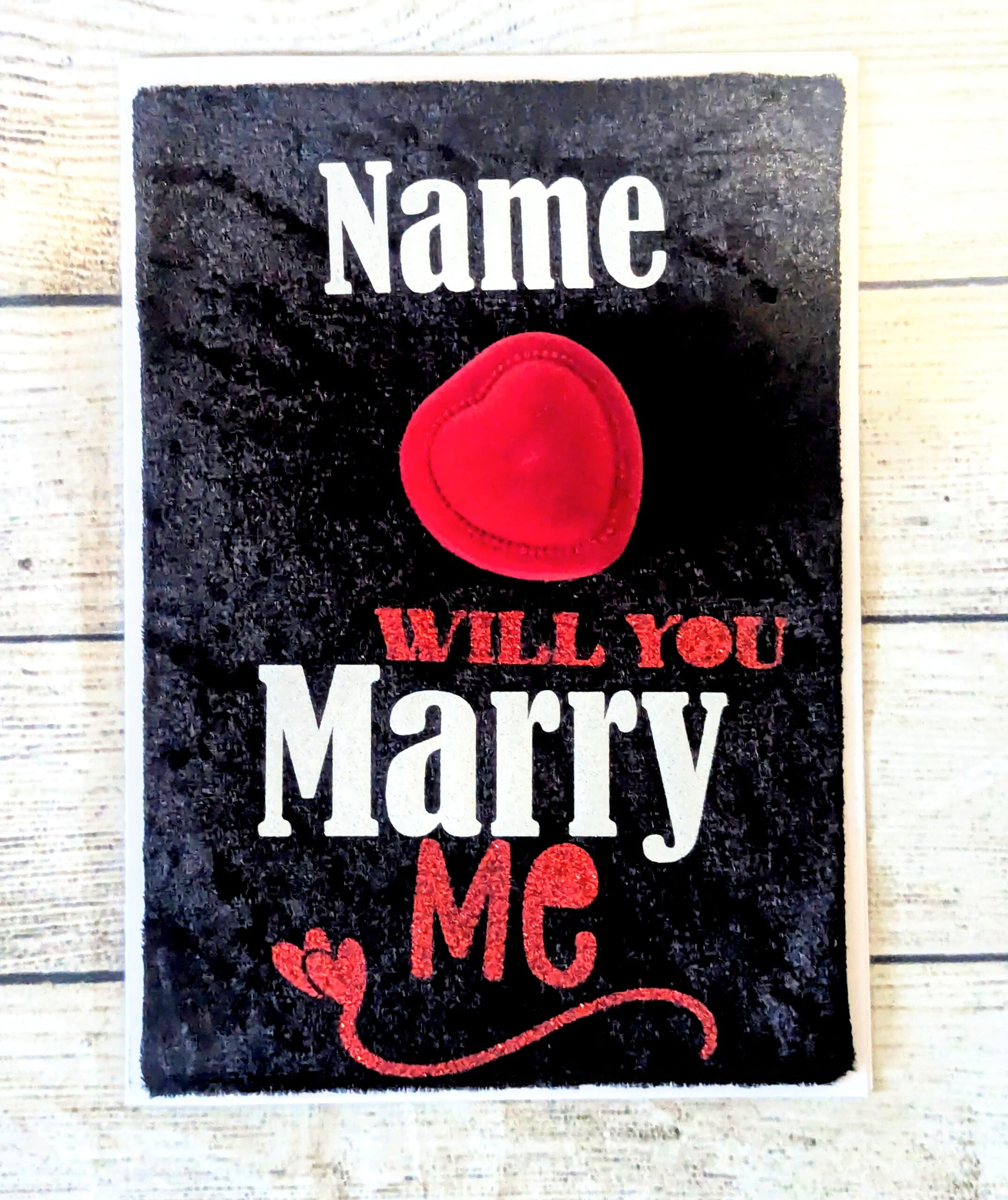 Will You Marry Me Personalised Valentine’s Day Card Proposal card with Ring Box