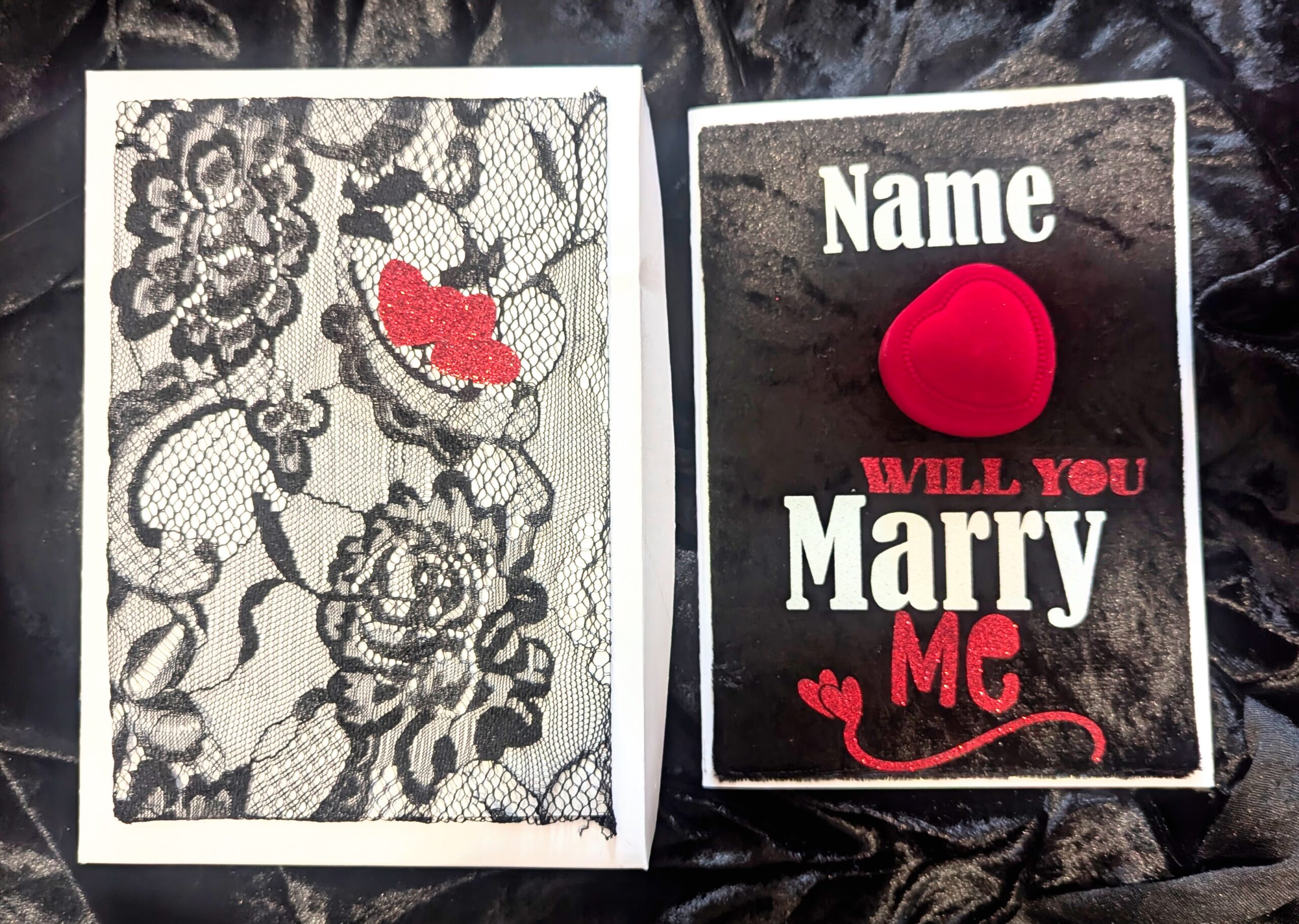 Will You Marry Me Personalised Valentine’s Day Card Proposal card with Ring Box