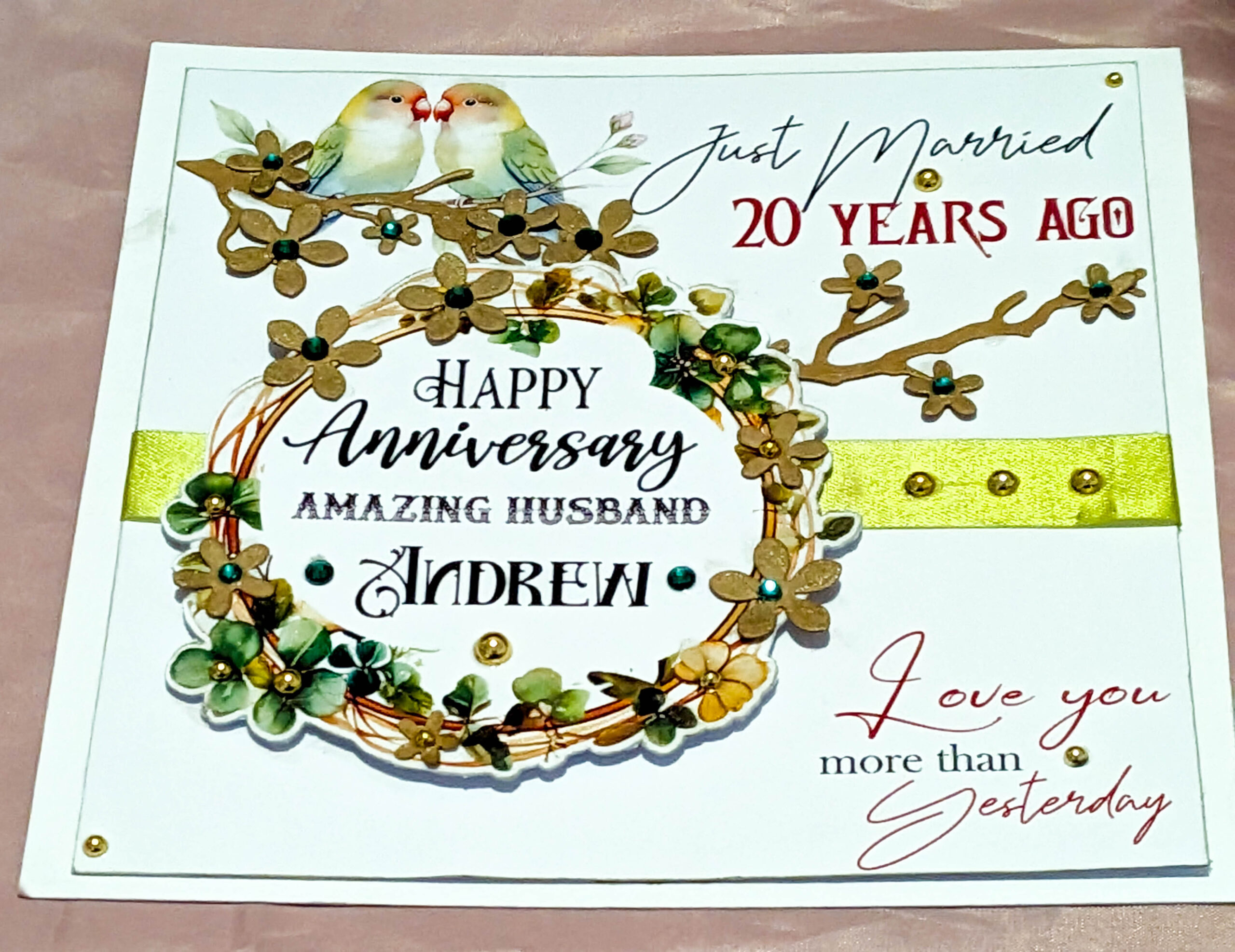 Personalised Anniversary Card for Wife Husband Partner Girtlfriend Boyfriend