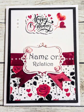 Personalised Birthday Card Female Wife Fiance Daughter Sister Mum Nana Friend
