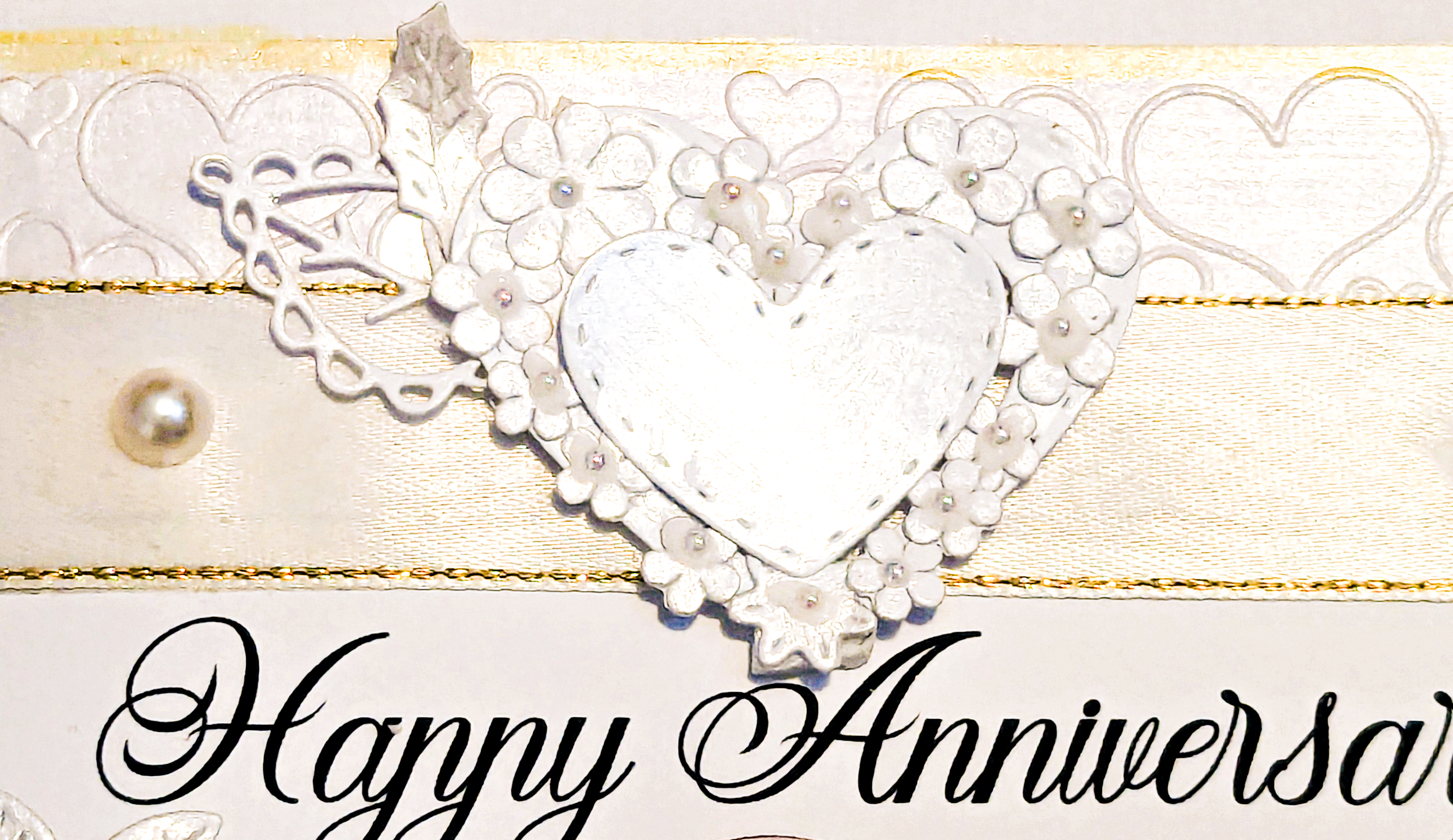 Personalised Wedding Anniversary Card for a special couple Handmade - Image 6