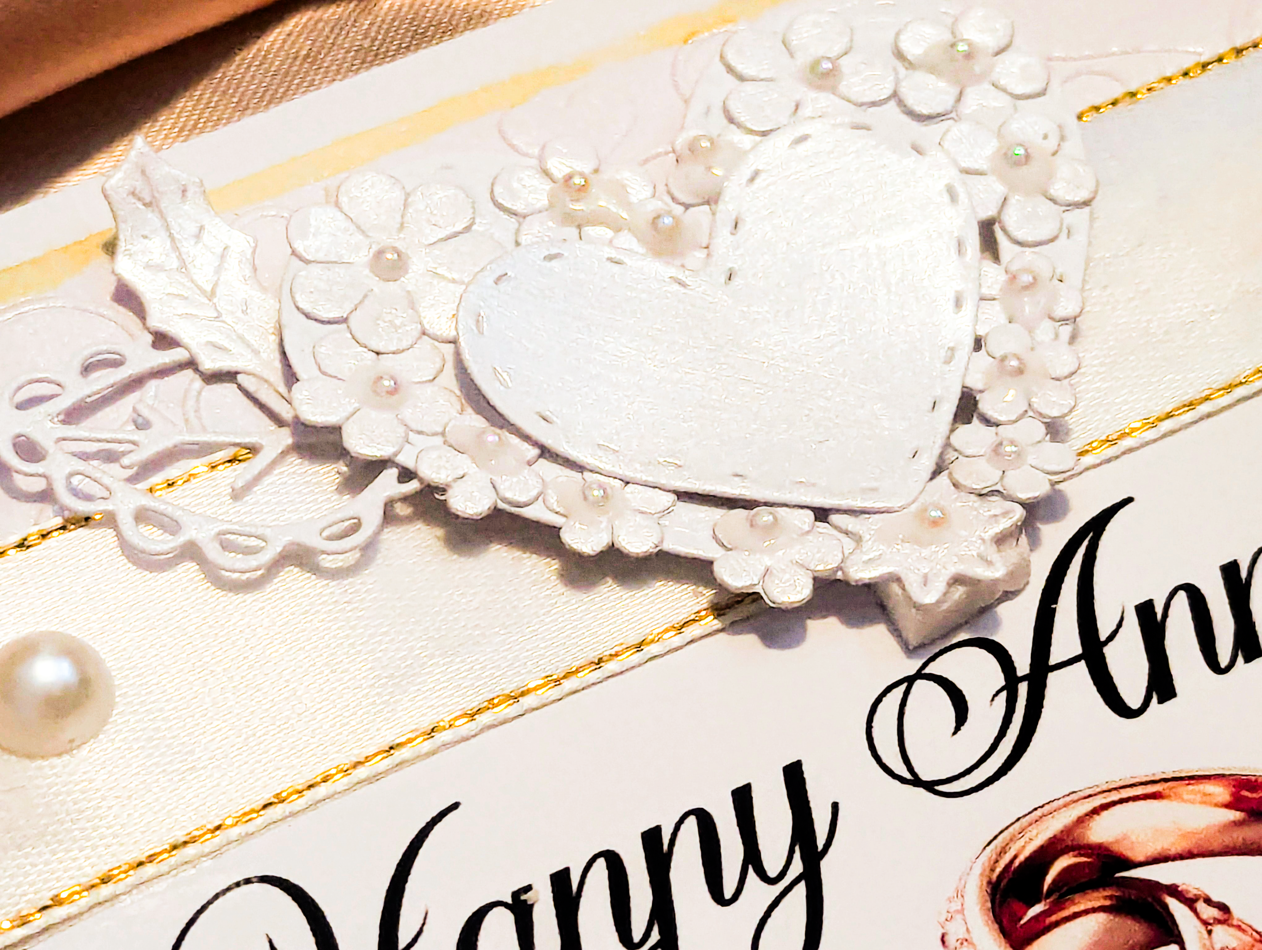 Personalised Wedding Anniversary Card for a special couple Handmade - Image 7