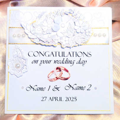 Wedding Day Card Congratulations Bride Groom Anniversary Engagemen