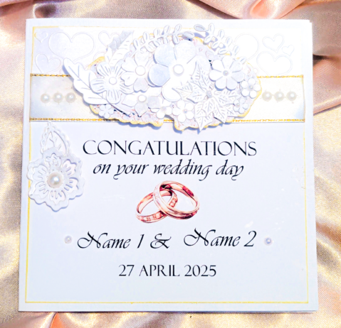 Wedding Day Card Congratulations Bride Groom Anniversary Engagemen