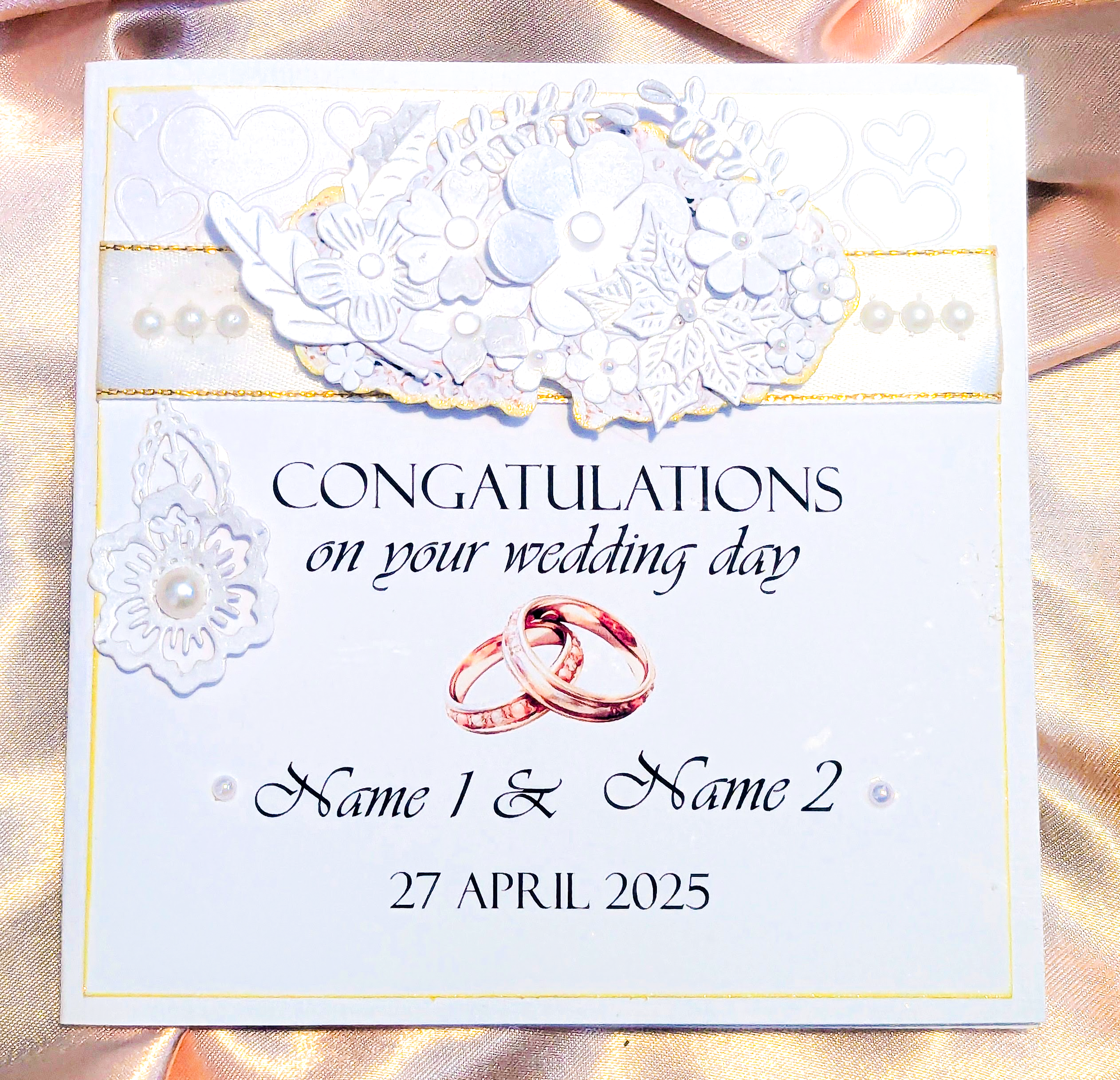 Wedding Day Card Congratulations Bride Groom Anniversary Engagemen