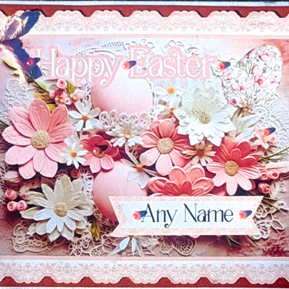 Easter Greeting Card – Elegant Floral Design