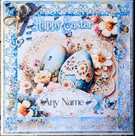 Easter Card - Unique Lace & Floral Design
