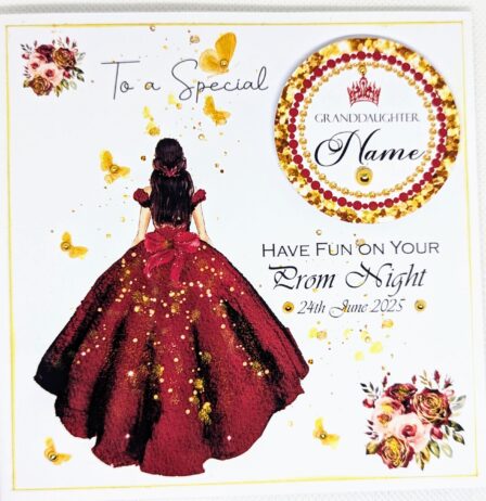 Prom Card Prom Night School Prom Daughter Granddaughter Friend