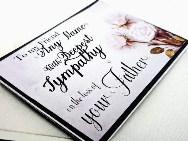 Sympathy Card– White Roses
