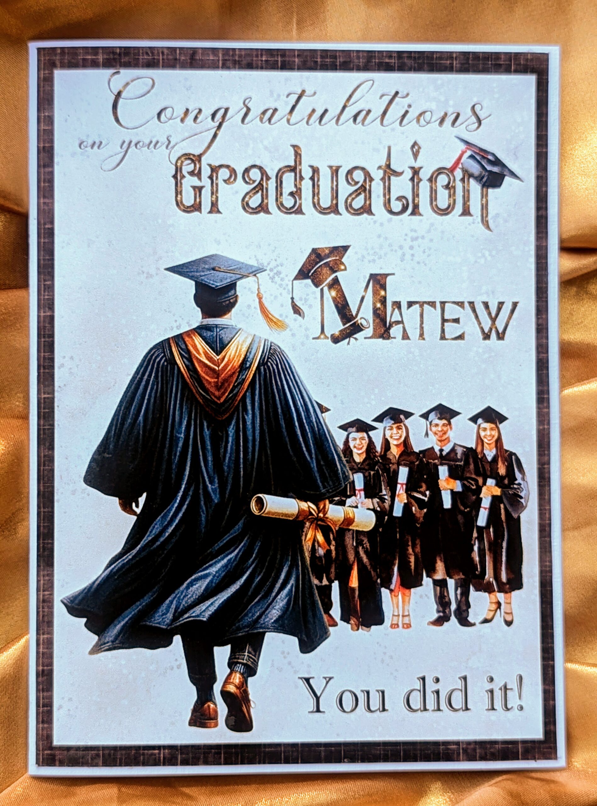 Personalised Graduation Card Son Grandson Brother Boys Male - Image 6