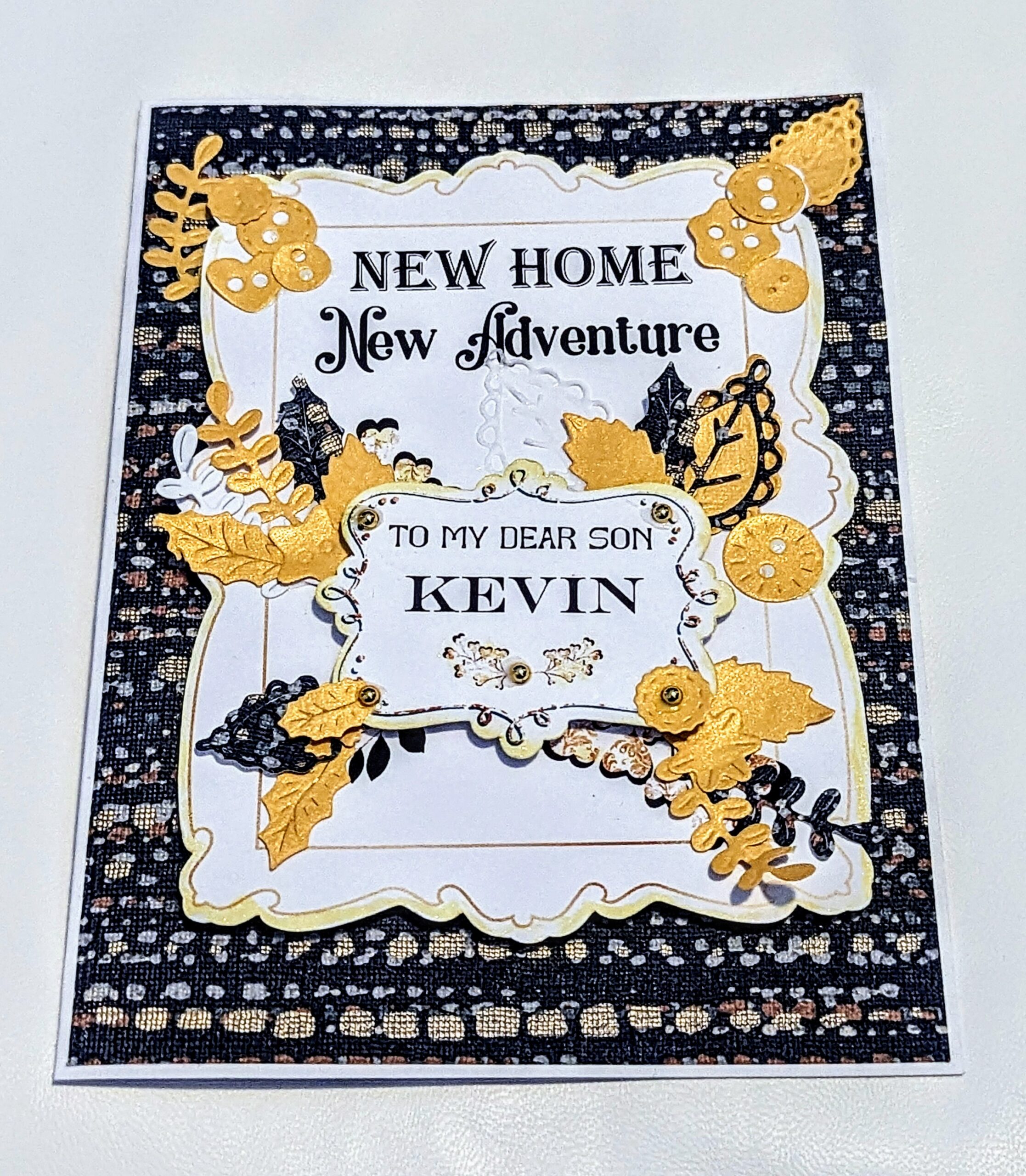 Handmade Personalized House Warming Card – "New Home, New Adventure" – For Son - Image 3