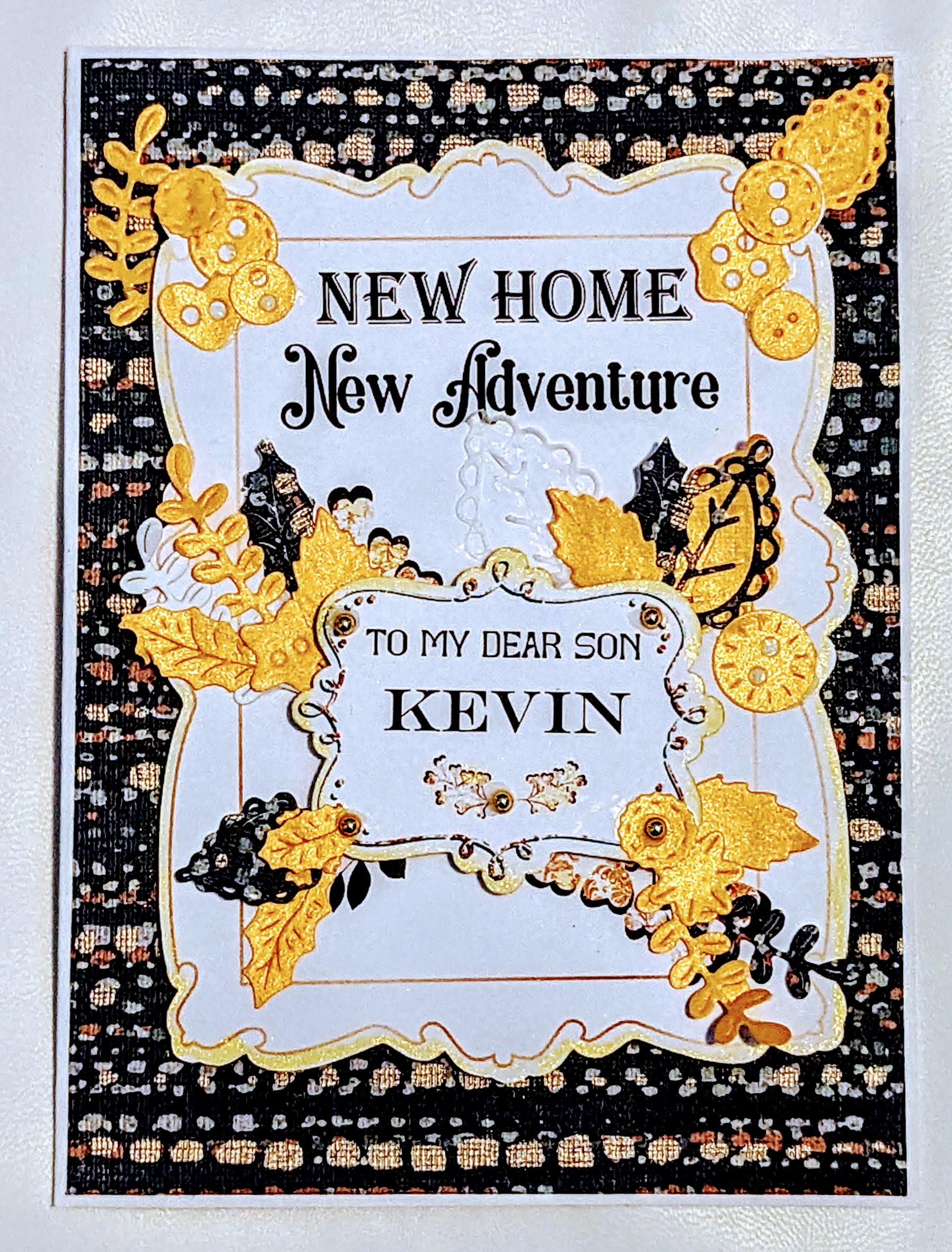 Handmade Personalized House Warming Card – "New Home, New Adventure" – For Son - Image 4