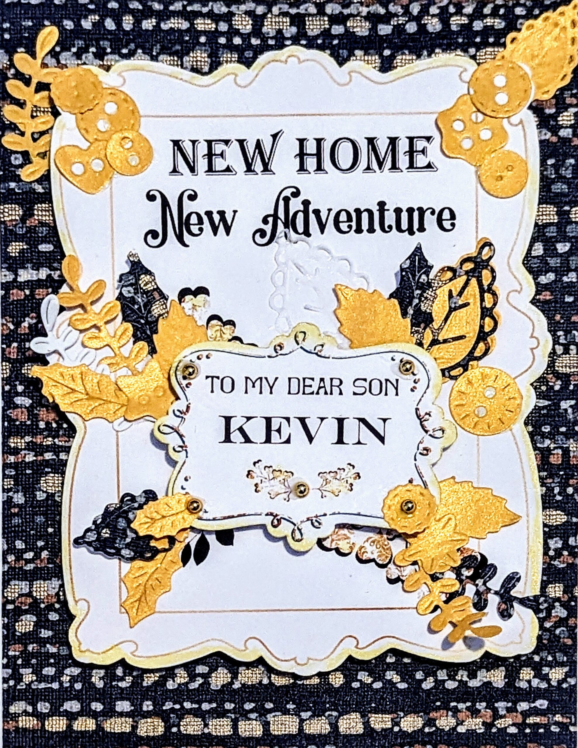 Handmade Personalized House Warming Card – "New Home, New Adventure" – For Son - Image 14