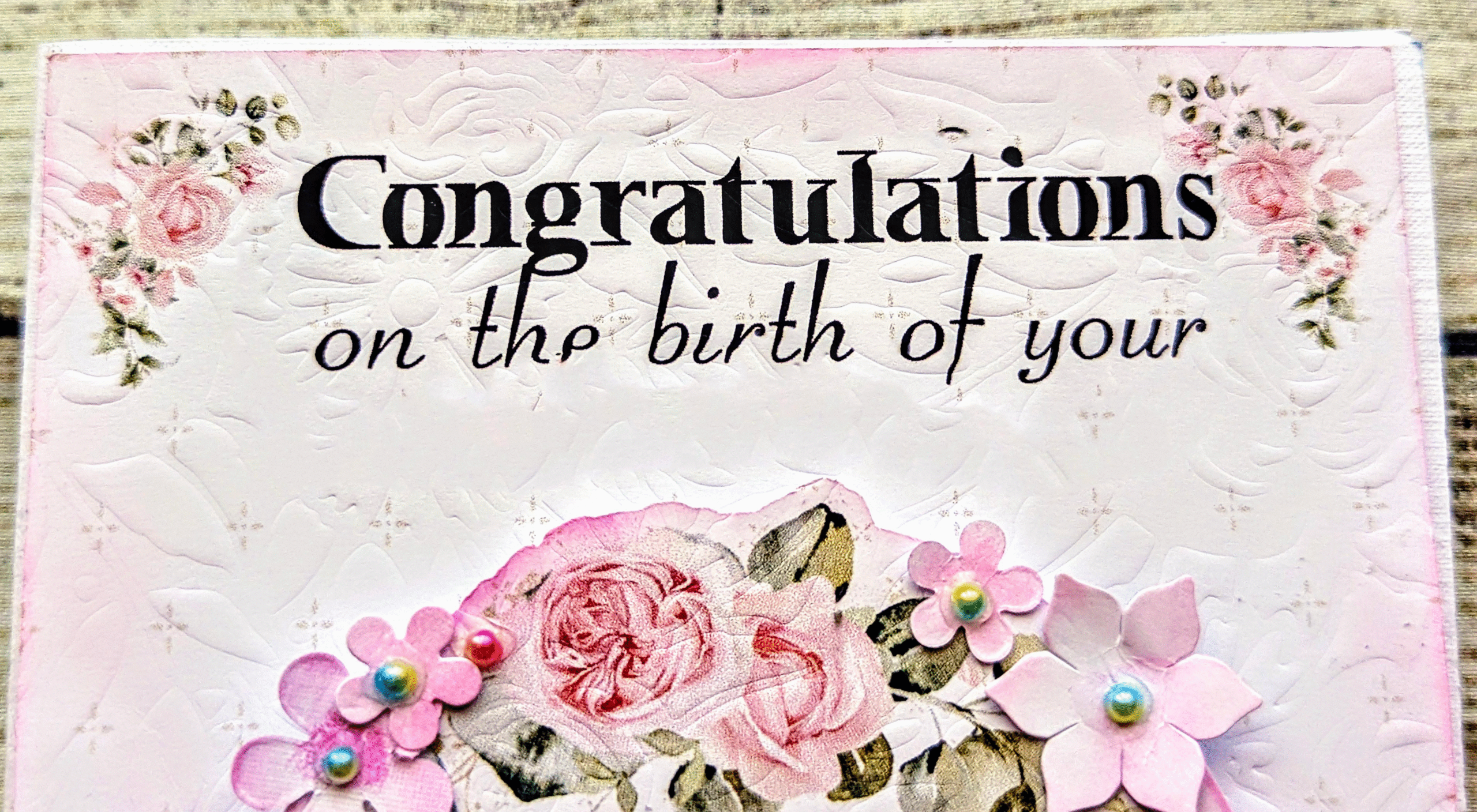 Personalised New Baby Card - Congratulations - Newborn Baby Girl Card Handmade - Image 10