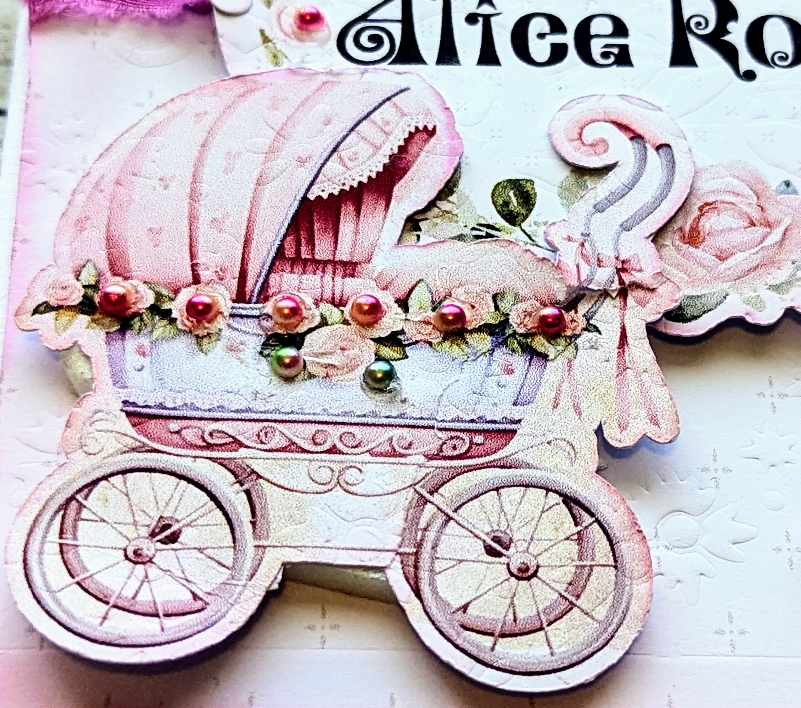 Personalised New Baby Card - Congratulations - Newborn Baby Girl Card Handmade - Image 2