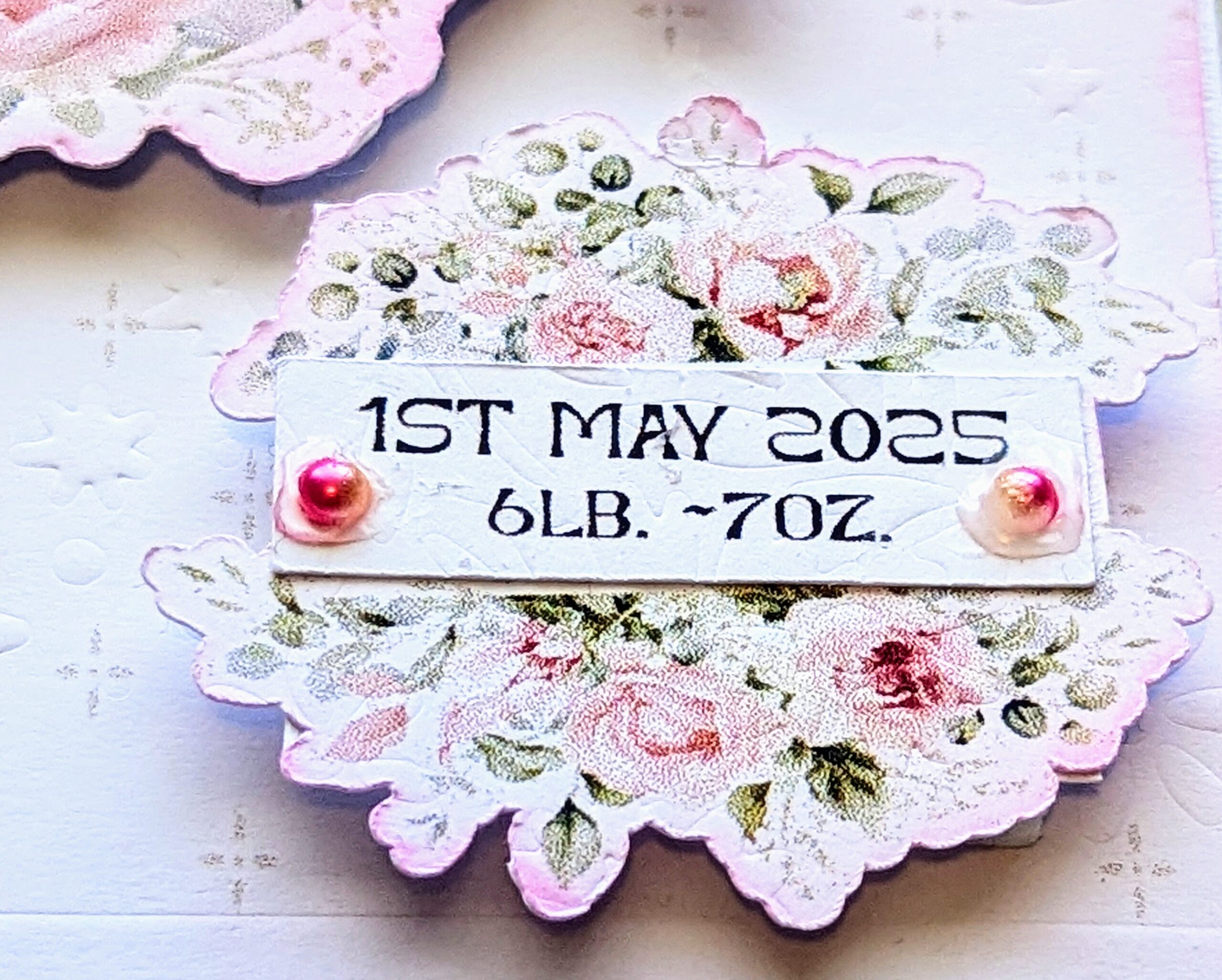 Personalised New Baby Card - Congratulations - Newborn Baby Girl Card Handmade - Image 3