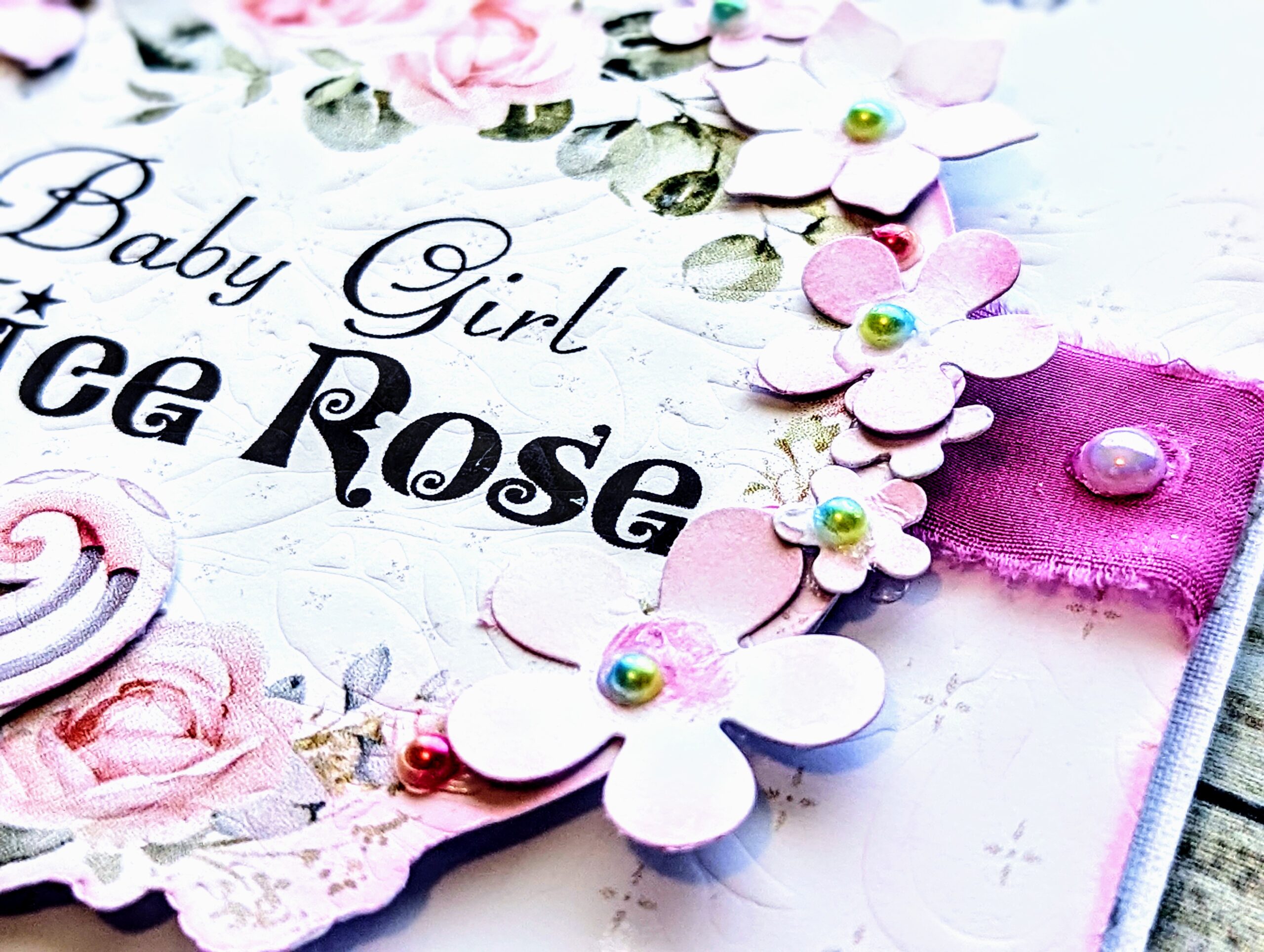 Personalised New Baby Card - Congratulations - Newborn Baby Girl Card Handmade - Image 5