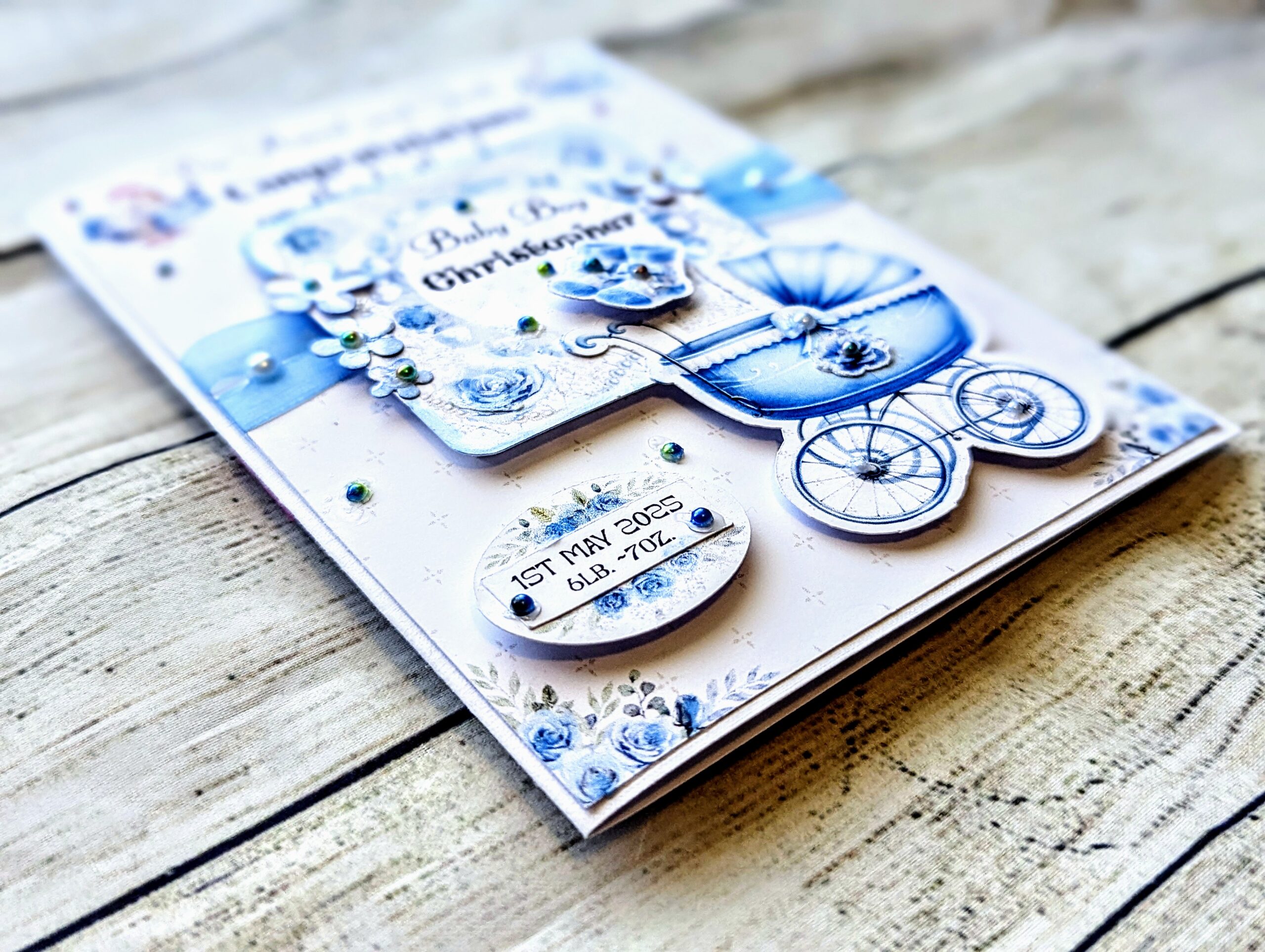 Personalised New Baby Card - Congratulations - Newborn Baby Boy Card Handmade - Image 6