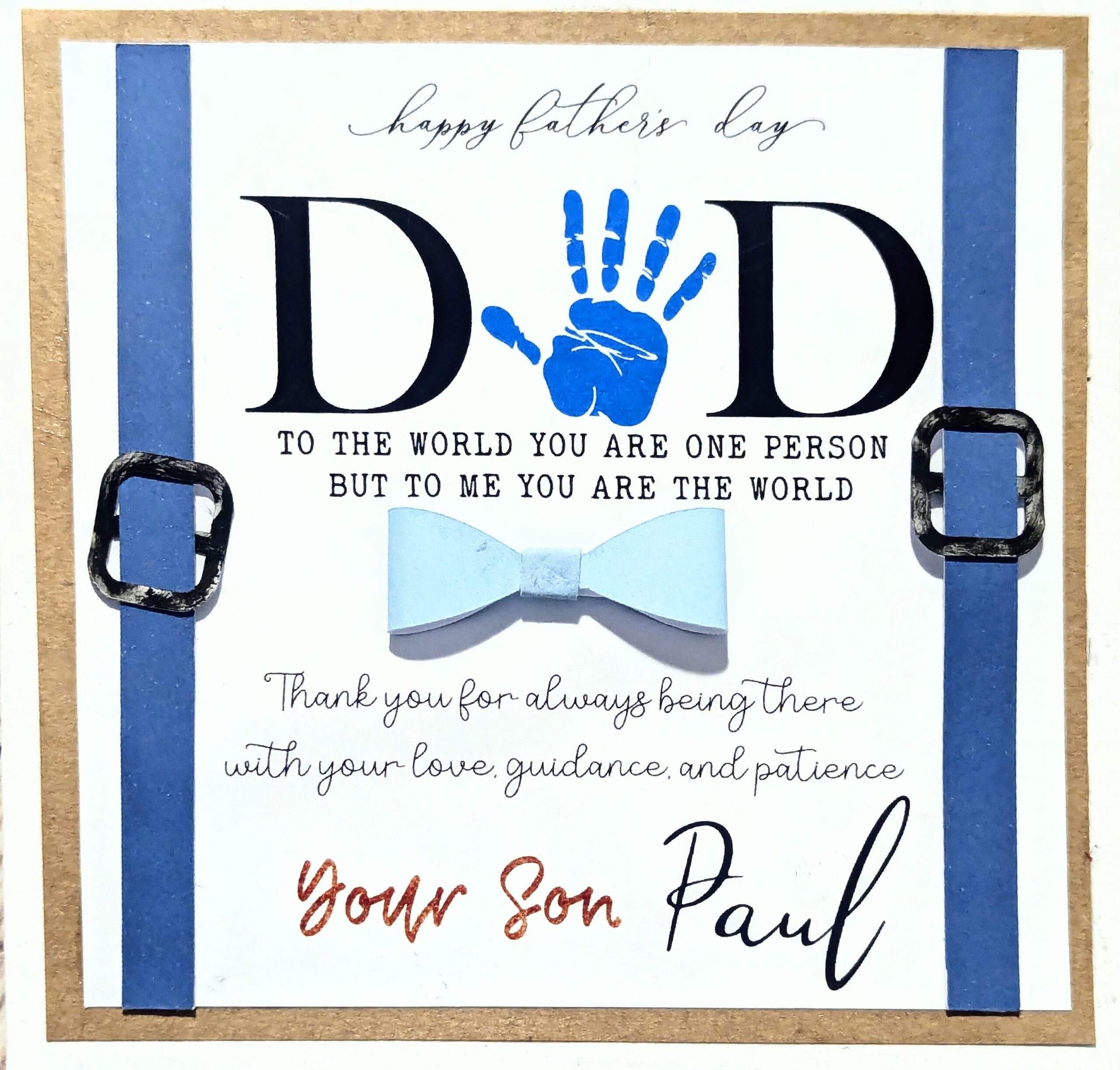 Handmade Personalised Happy Father's Day Card