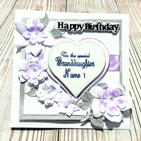 Handmade Personalised Happy Birthday Card for Special Granddaughter