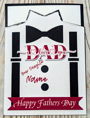 Handmade Personalised Happy Father's Day Card Tuxedo