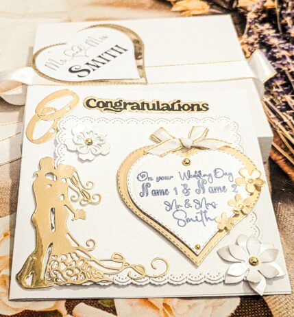 Personalised Wedding Day Congratulations Card with Box