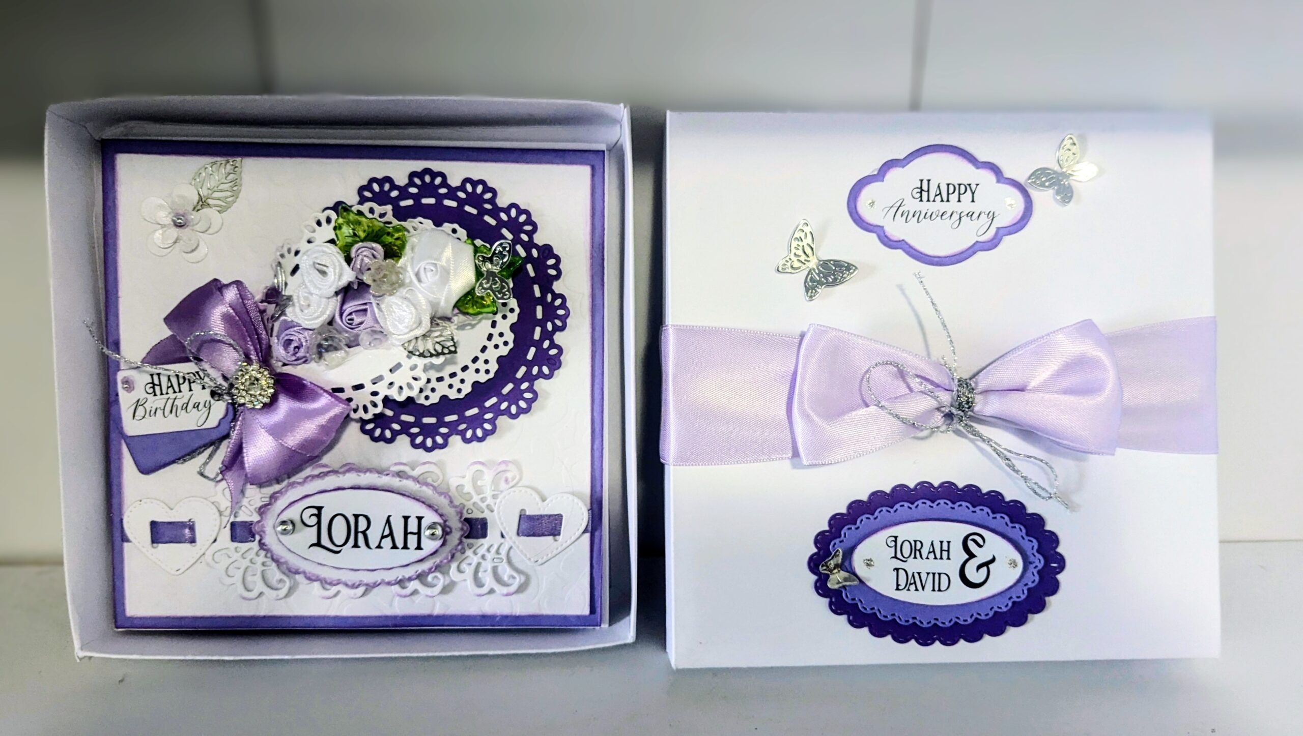 Luxury Handmade Personalised Card in a Box- Wedding, Birthday-Any Occasion, Name