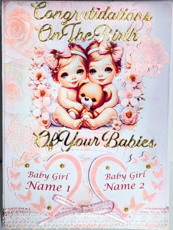 congratulations on the birth of babies Twins card