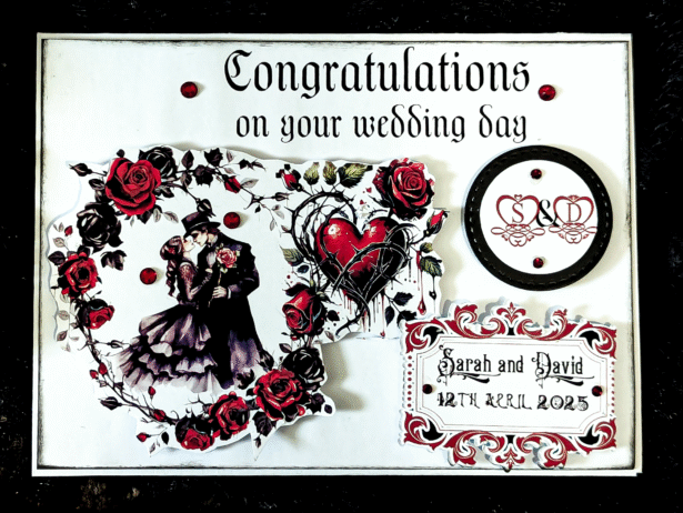 Alternative Wedding Day Card Goth Gothic Wedding Congratulations