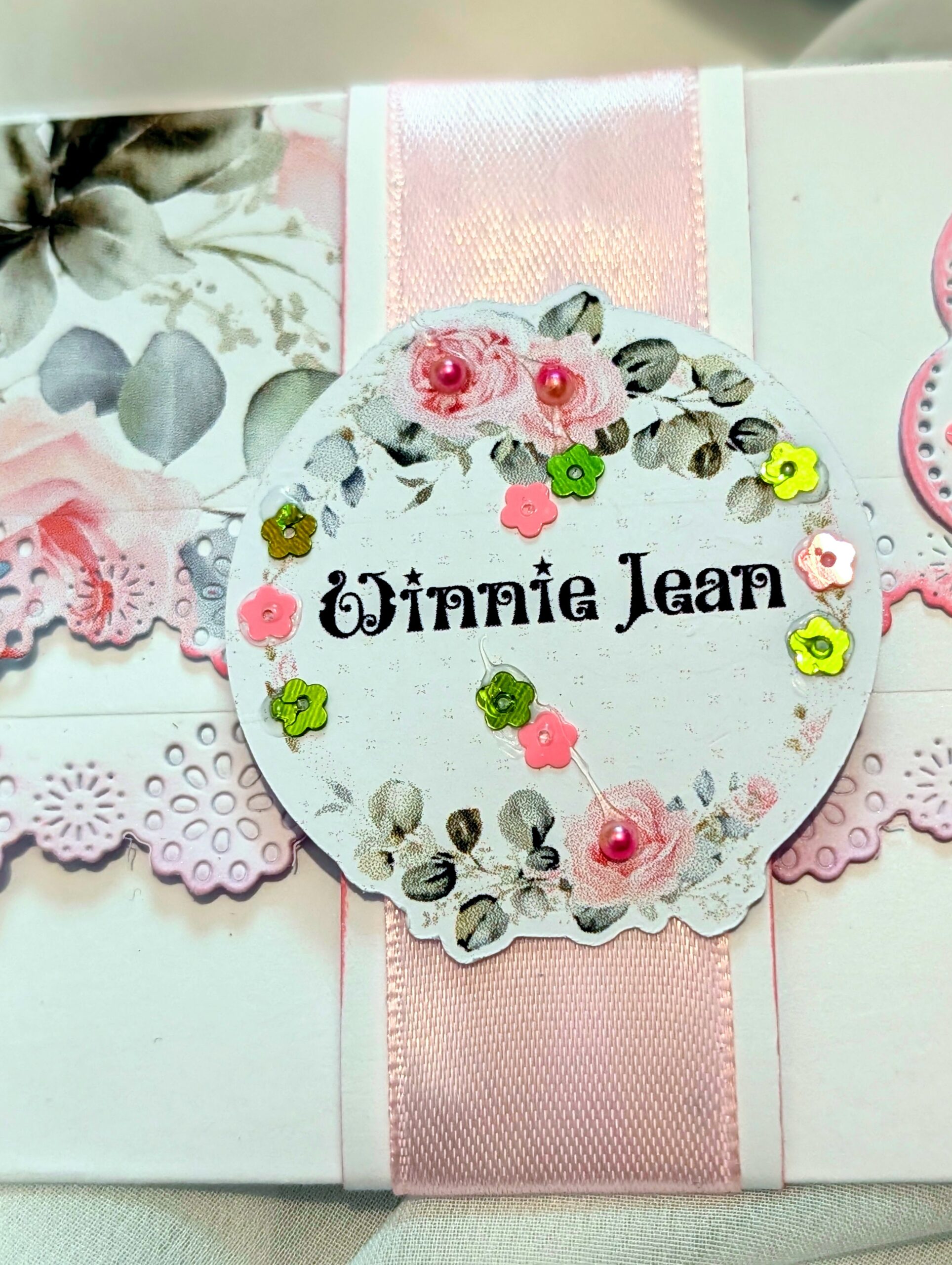 Personalized New Baby money wallet gift card cash envelope Handmade - Image 4