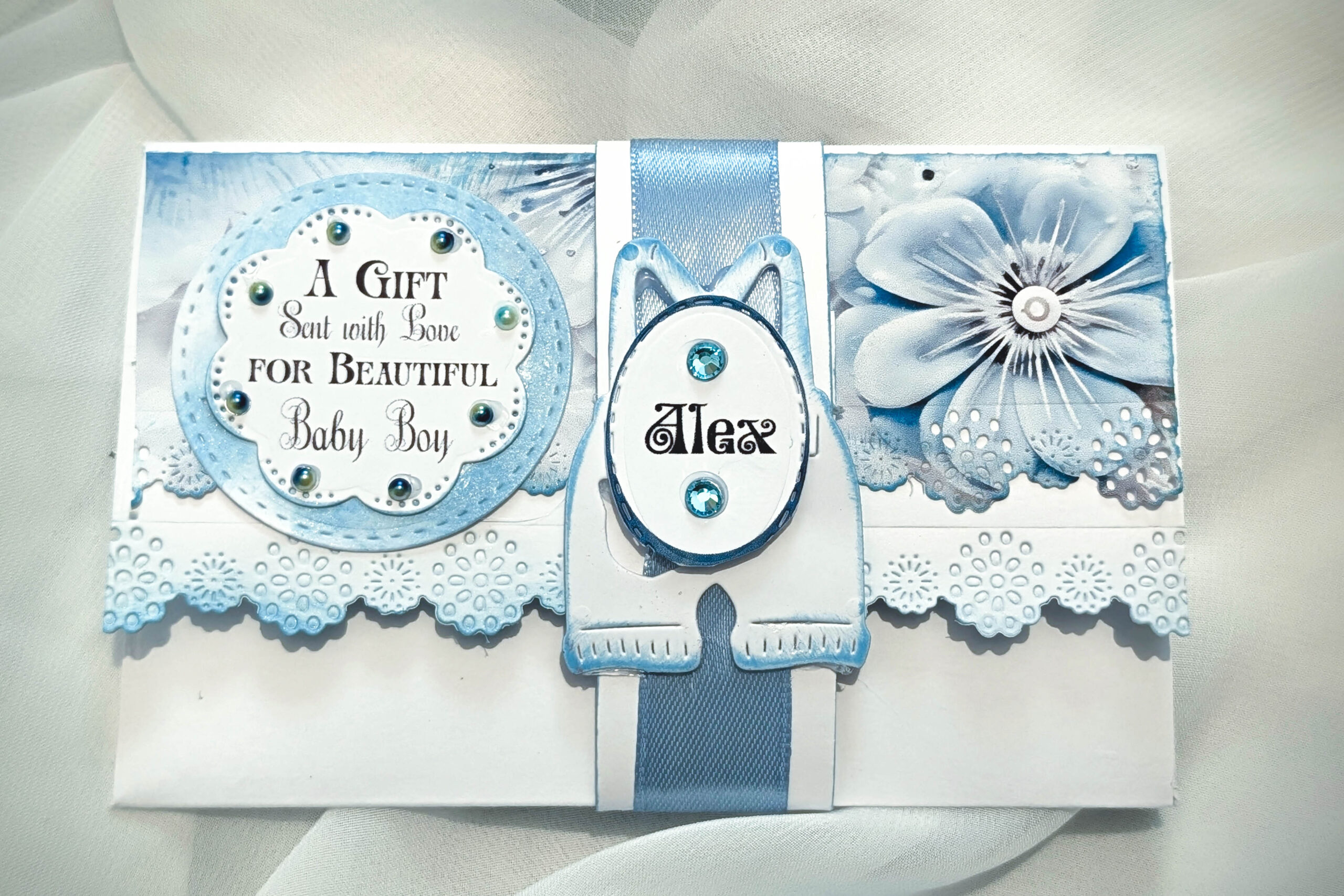 Personalised Baby Boy Money Cash Gift Envelope Walet