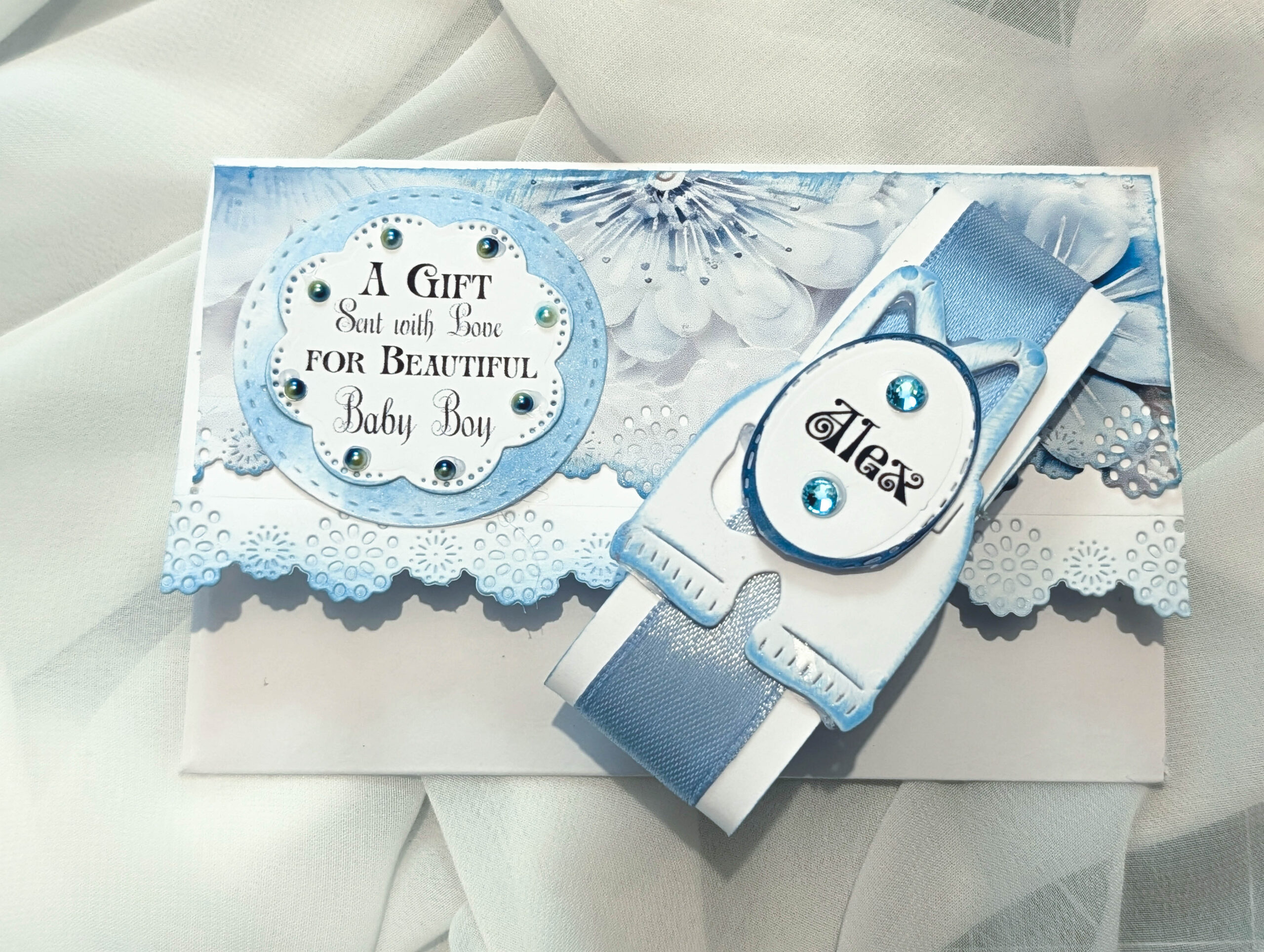 Personalised Baby Boy Money Cash Gift Envelope Walet