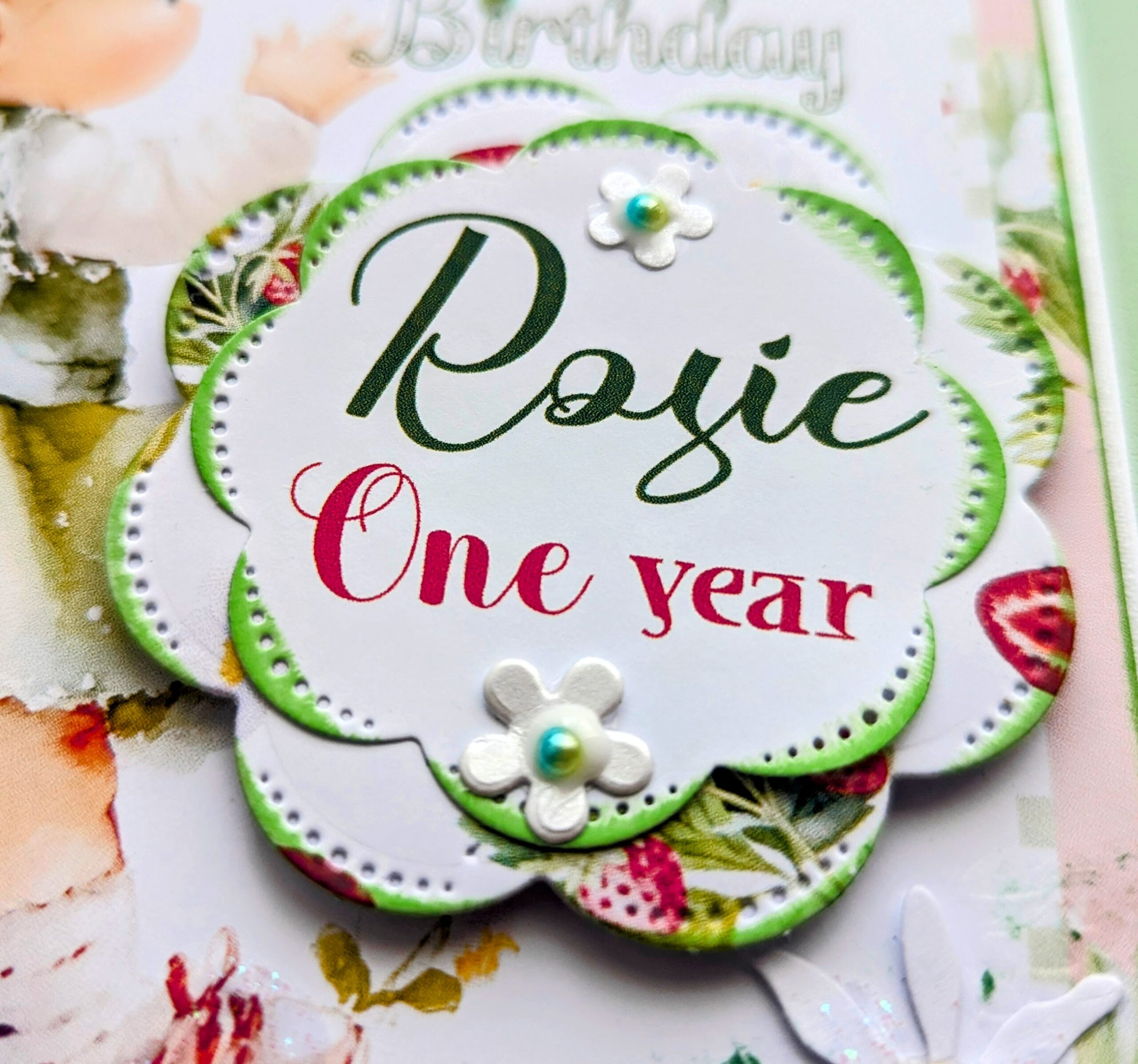 Handmade Sweet Girl Birthday Card - Any Name, Any Age, Fully Personalized - Image 7