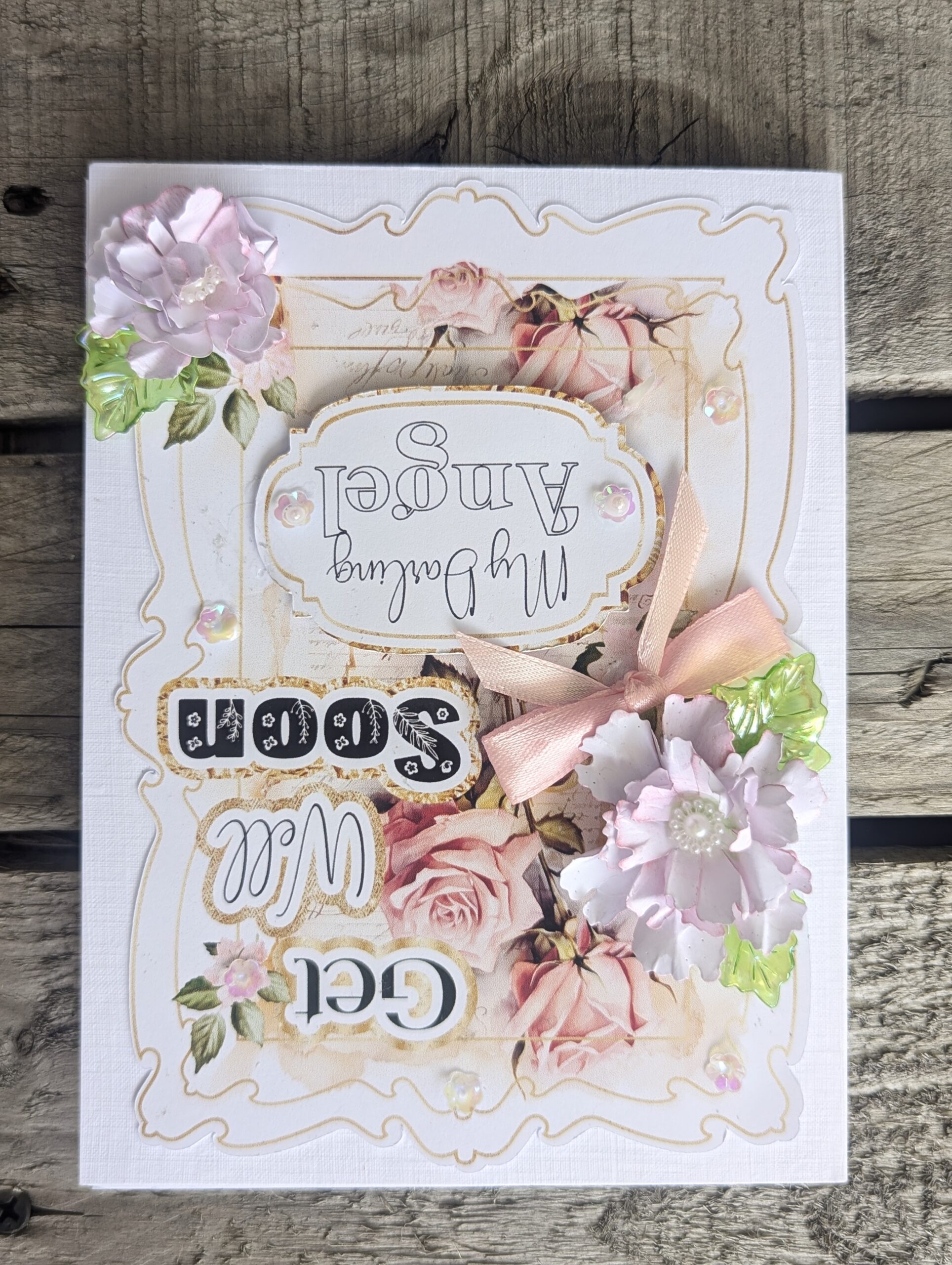 Handmade Personalised Get Well Soon Card, speedy recovery, any name, Custom Text - Image 3