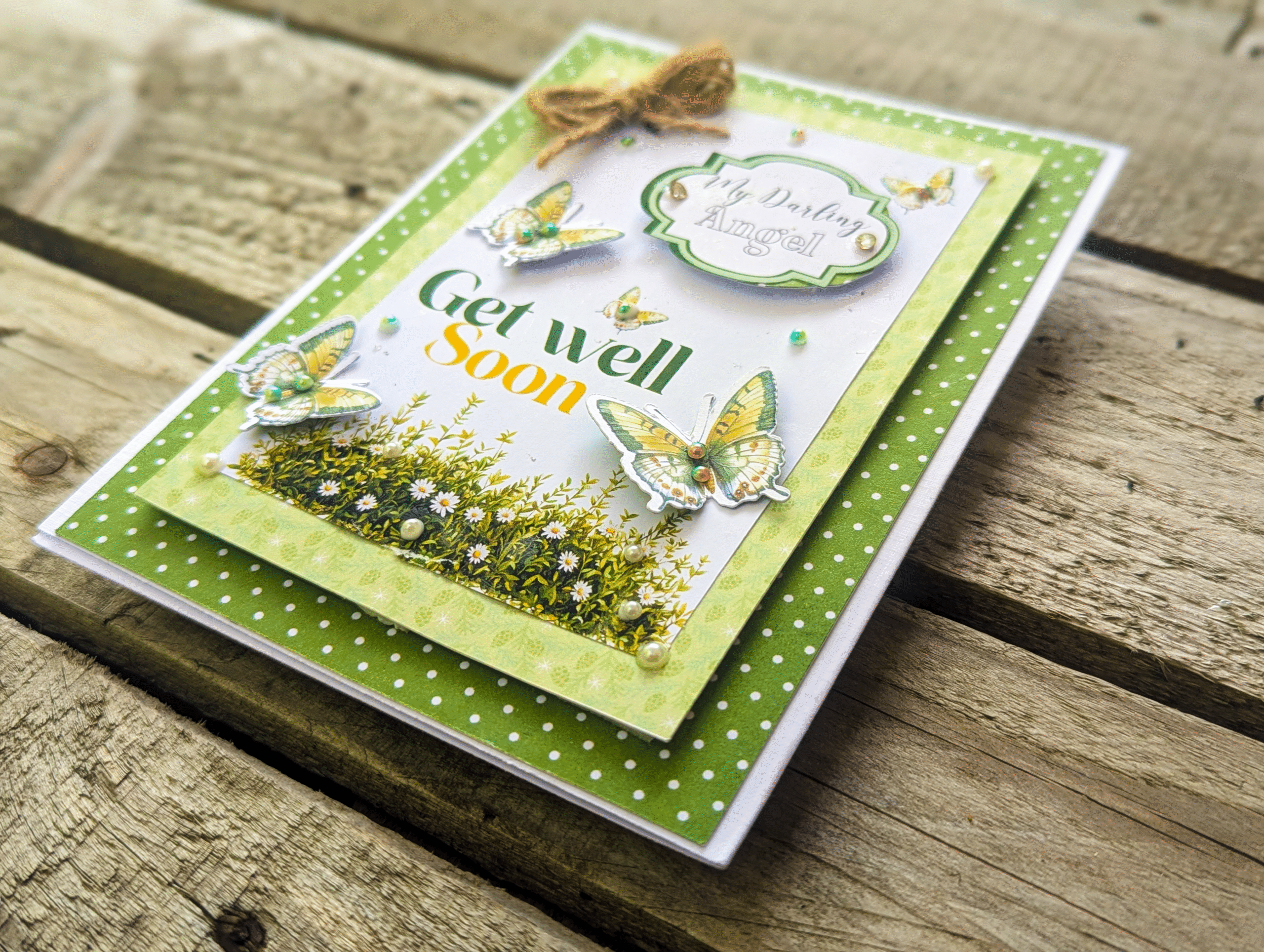Handmade Personalised Get Well Soon Card, speedy recovery, any name, Custom Text - Image 2