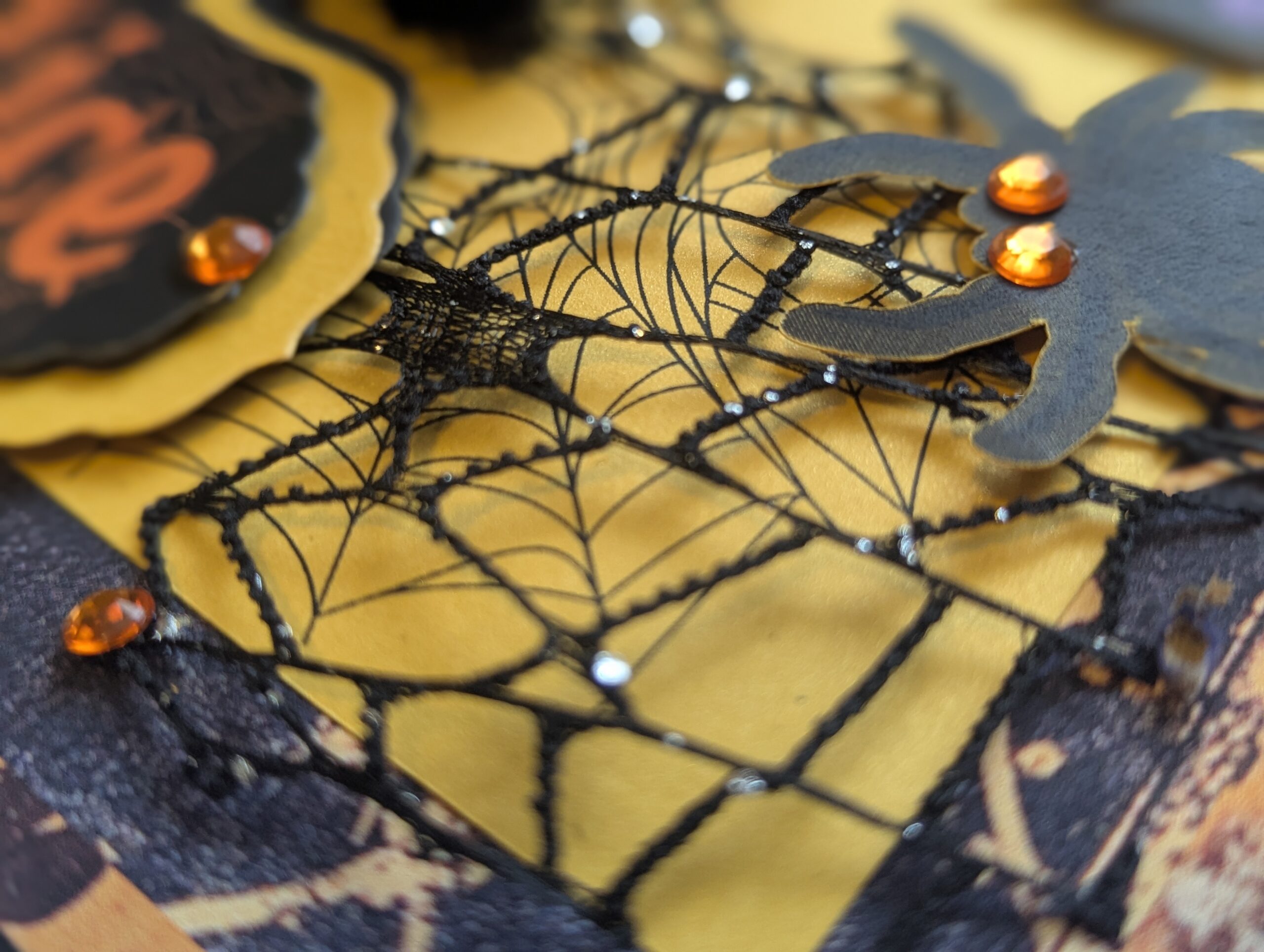 Personalized Handmade Halloween Card | Custom Name & Spooky Bat Spider Design - Image 6