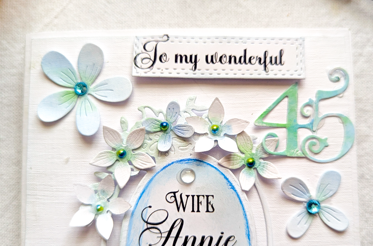 Handmade Personalised 45th Sapphire Wedding Anniversary Card, Wife ...