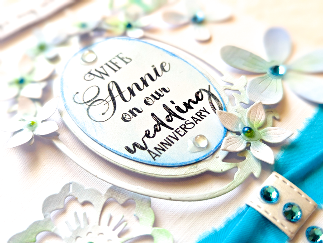 Handmade Personalised 45th Sapphire Wedding Anniversary Card, Wife ...