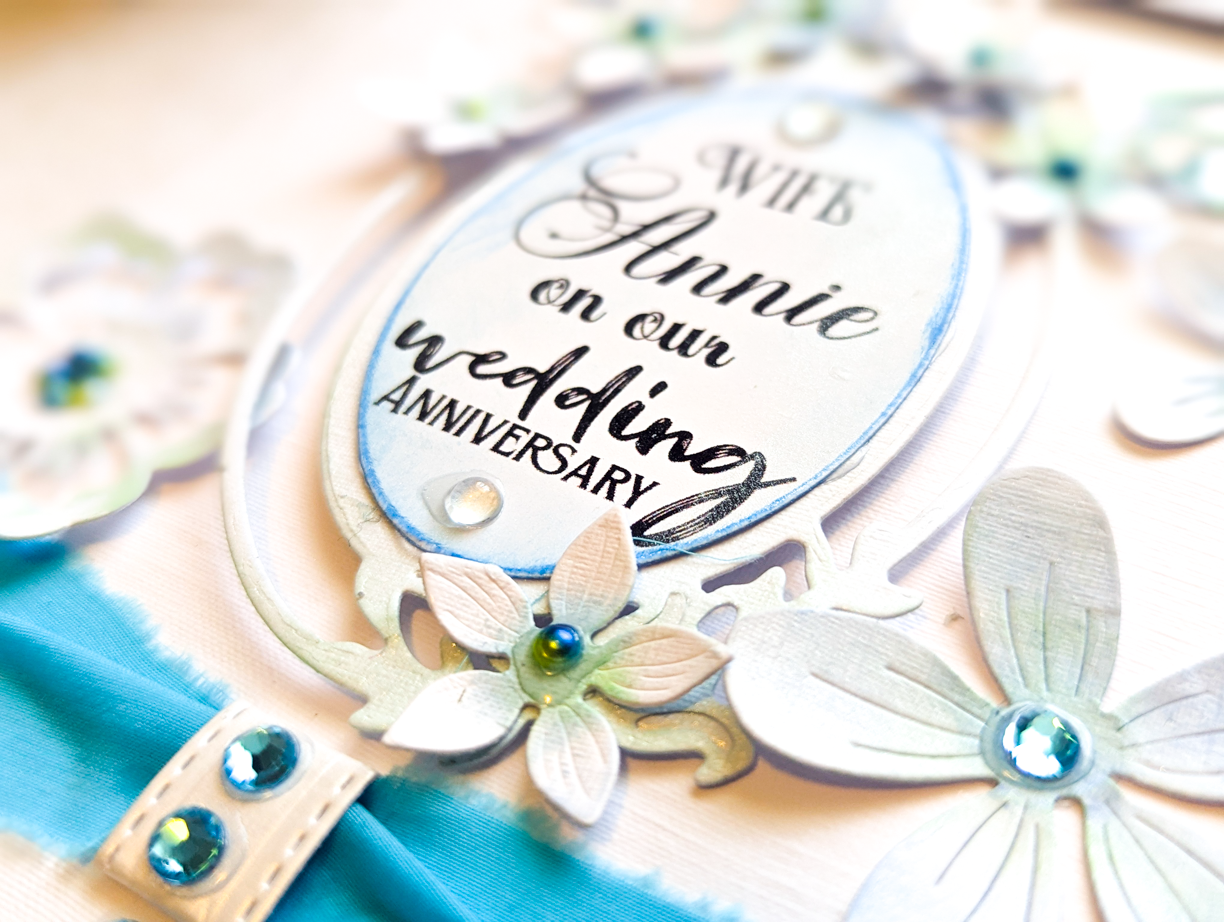 Handmade Personalised 45th Sapphire Wedding Anniversary Card, Wife ...