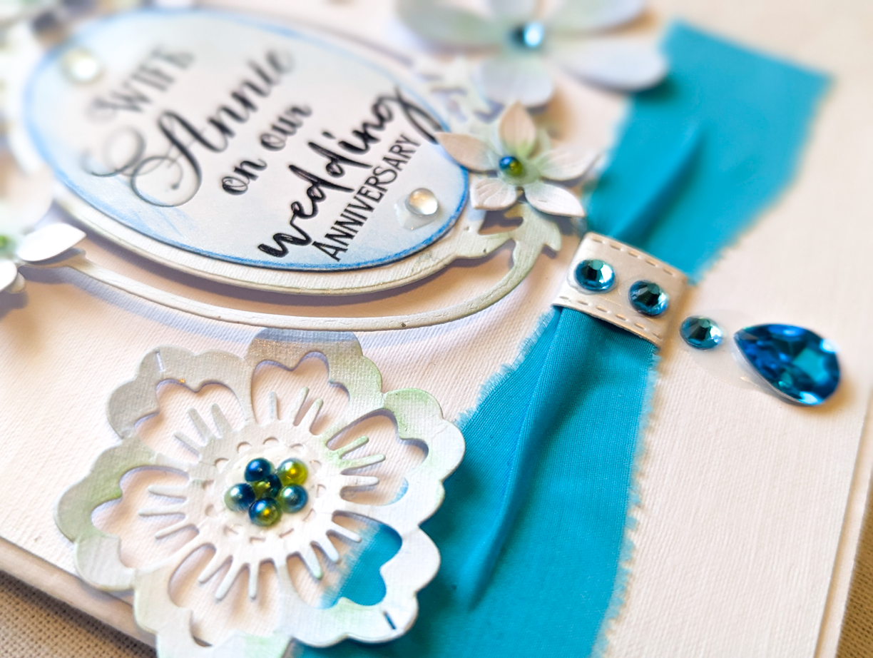 Handmade Personalised 45th Sapphire Wedding Anniversary Card, Wife ...