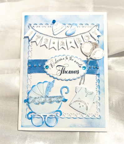 Personalised Welcome Baby New Baby Boy Card