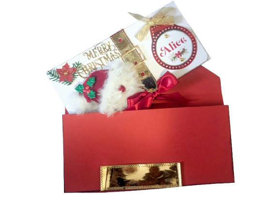 Personalised Handmade Christmas Money Wallet