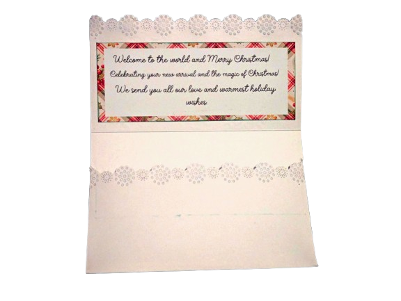 Personalised Baby's 1st Christmas Cash / Money Wallet - Vintage Santa & Name - Image 5